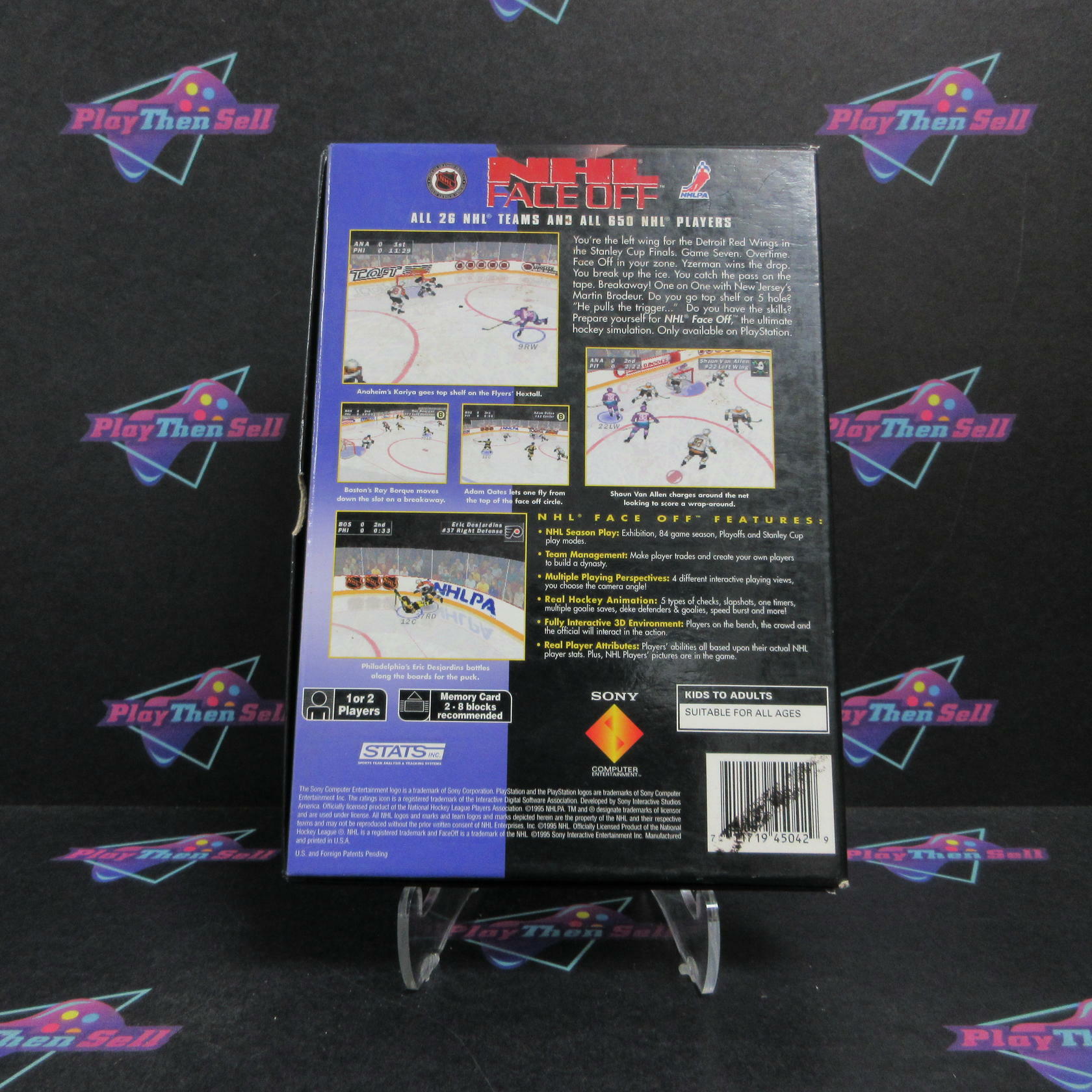 NHL Face Off LongBox PS1 PlayStation 1 Complete - Very Good