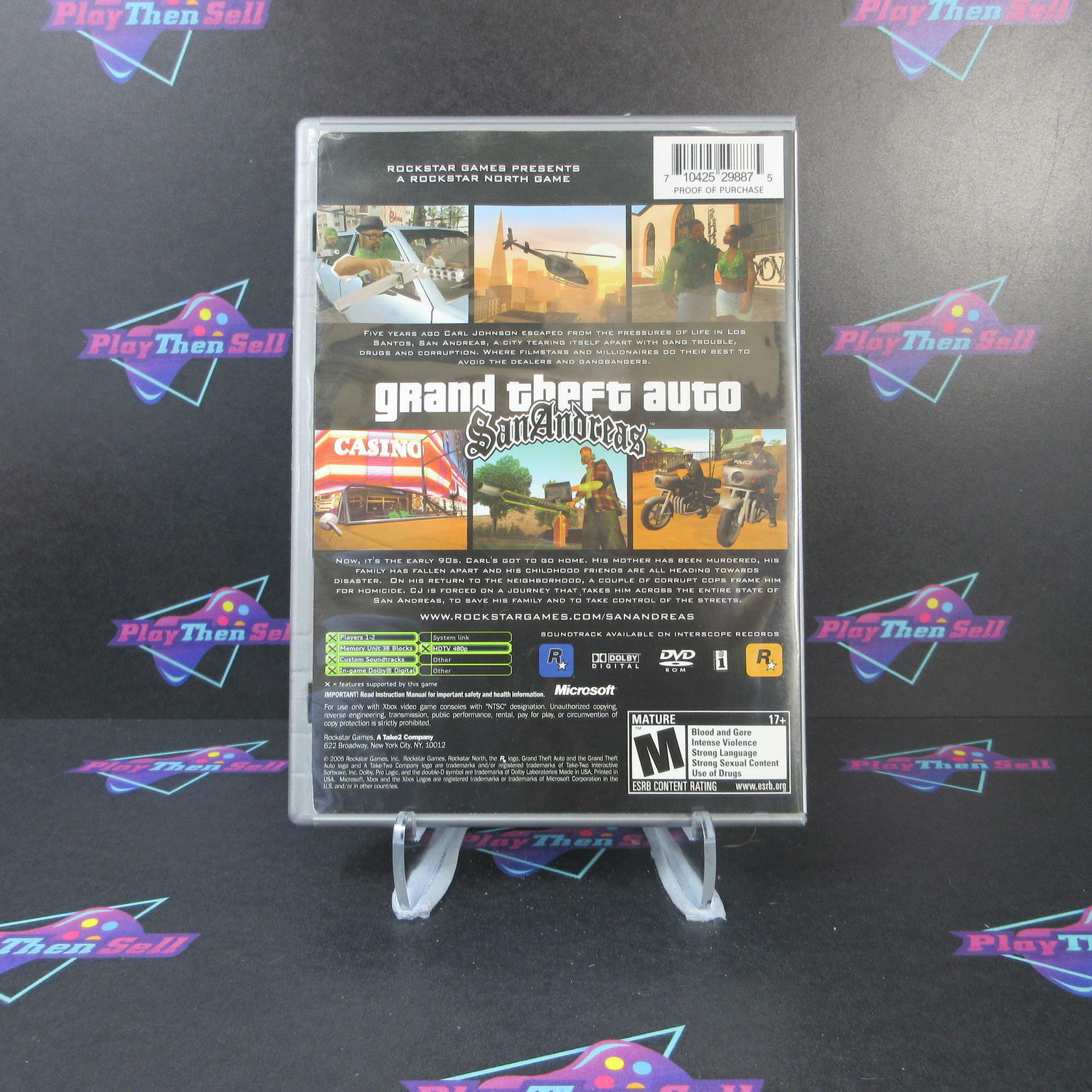 Grand Theft Auto San Andreas Xbox Platinum Hits - Very Good