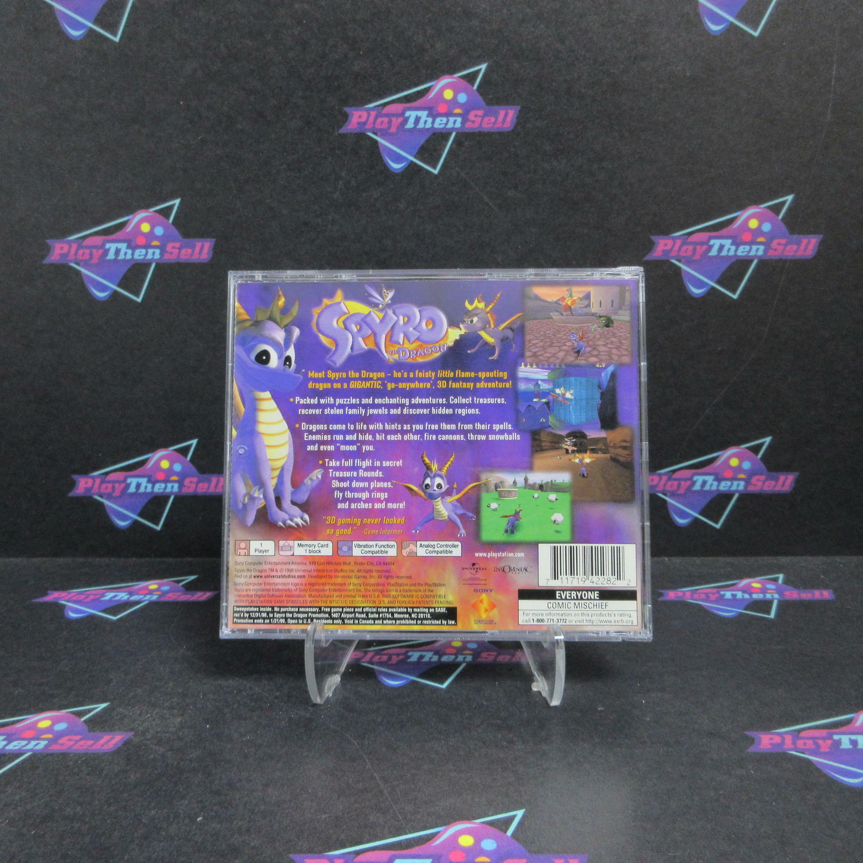 Spyro the Dragon PS1 PlayStation 1 - Very Good
