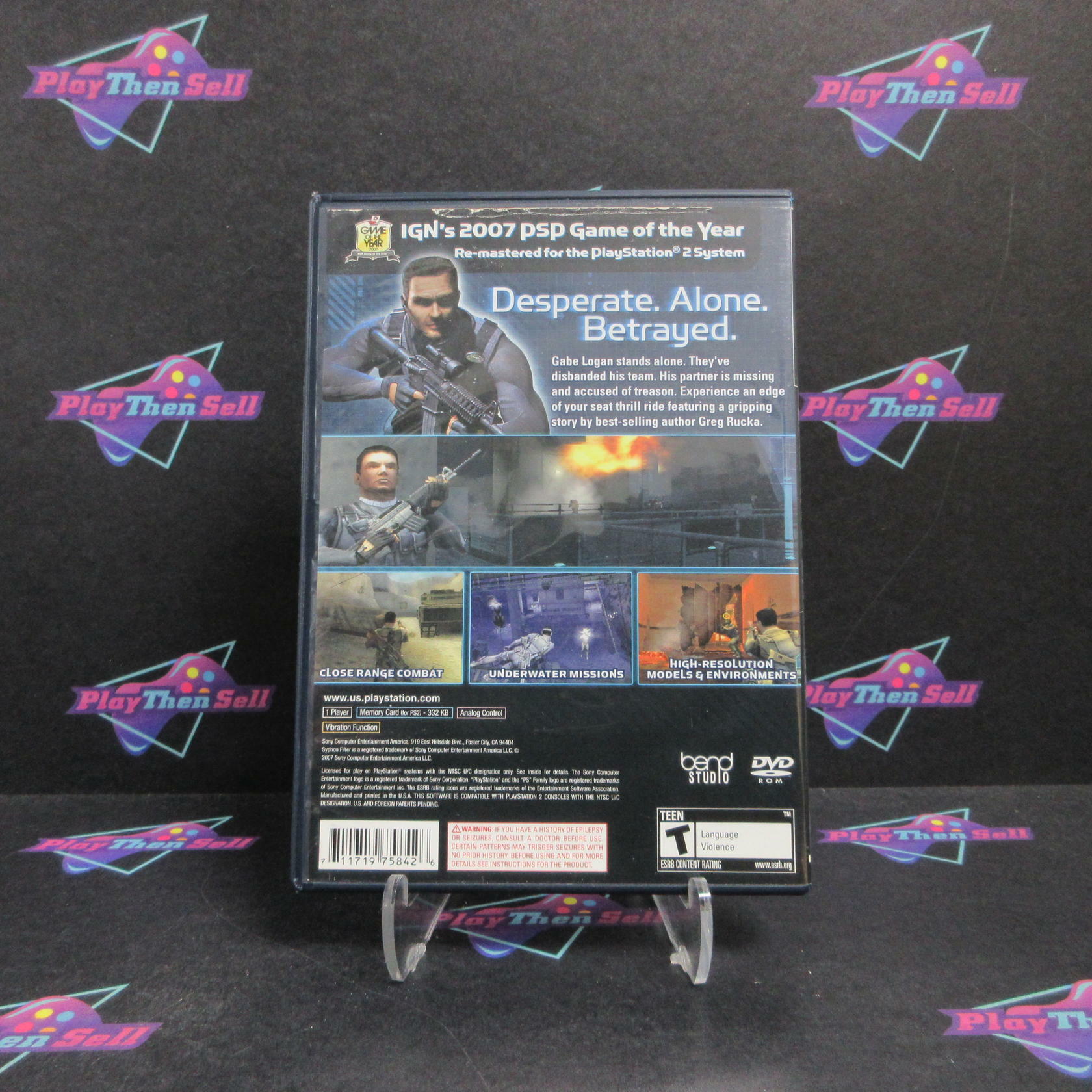 Syphon Filter Logan's Shadow PS2 PlayStation 2 - Very Good
