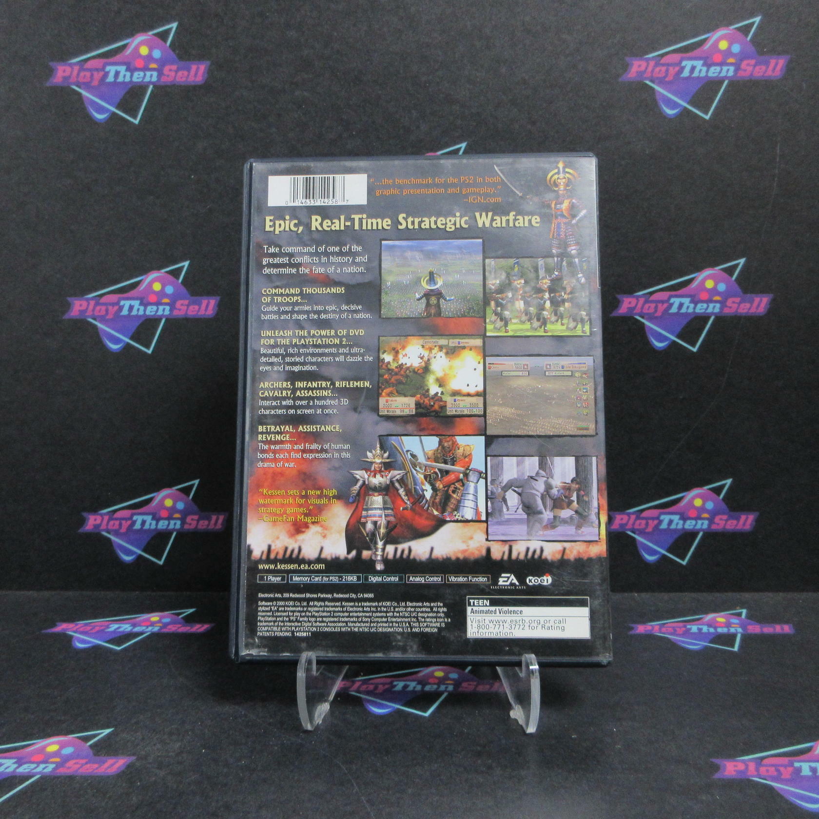 Kessen PS2 PlayStation 2 + Reg Card Complete - Very Good