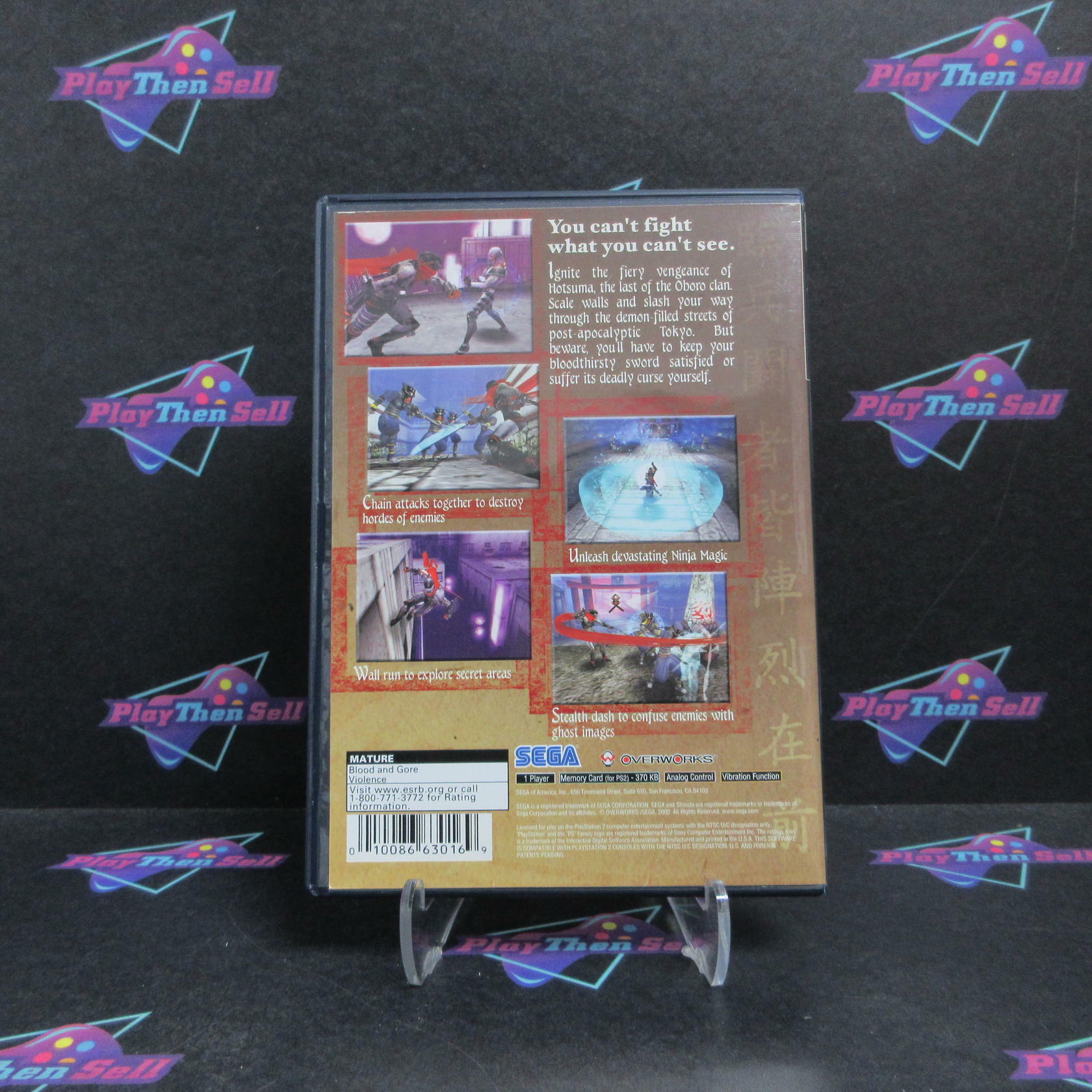Shinobi PS2 PlayStation 2 + Reg Card Complete - Excellent