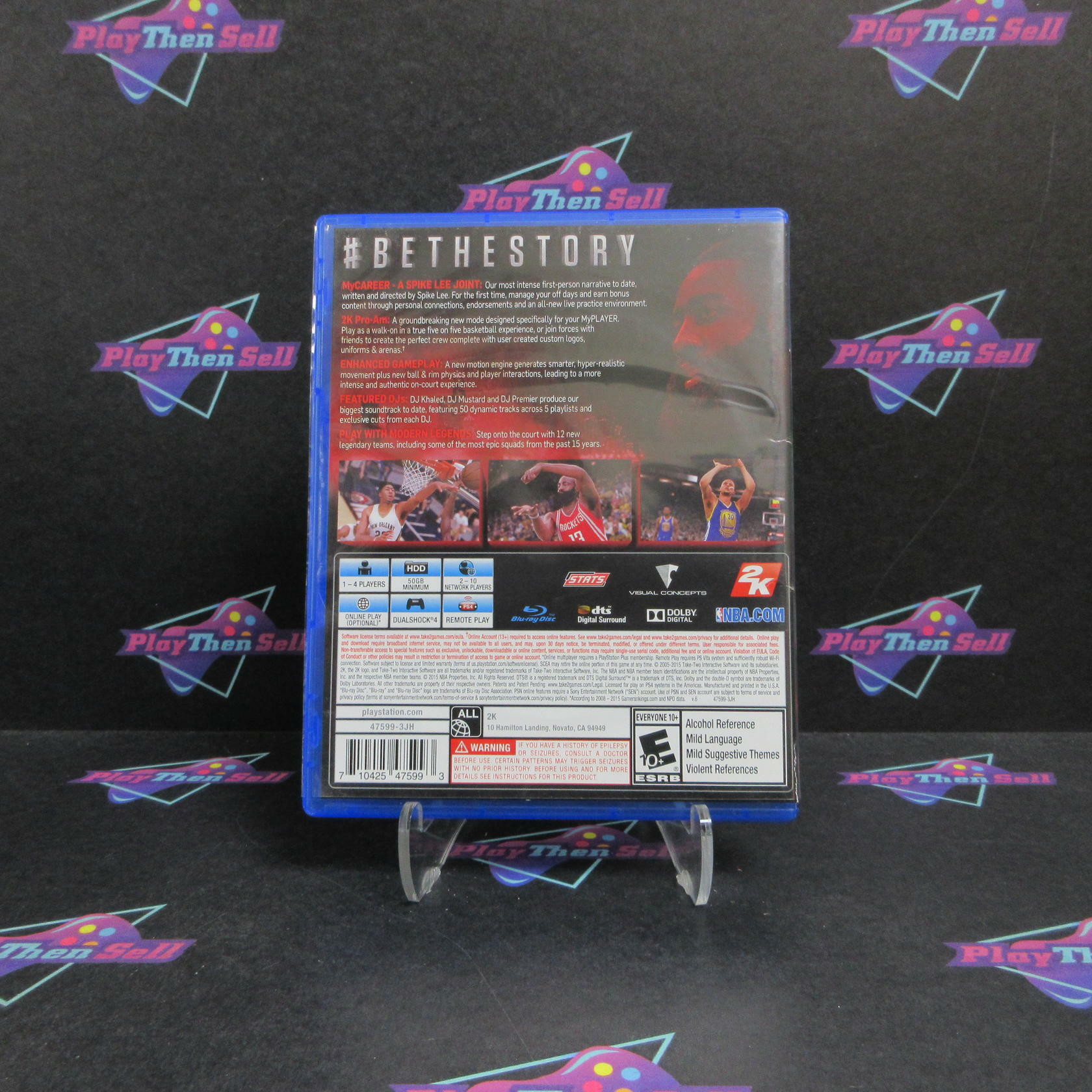 NBA 2K16 James Harden PS4 PlayStation 4 Complete - Very Good