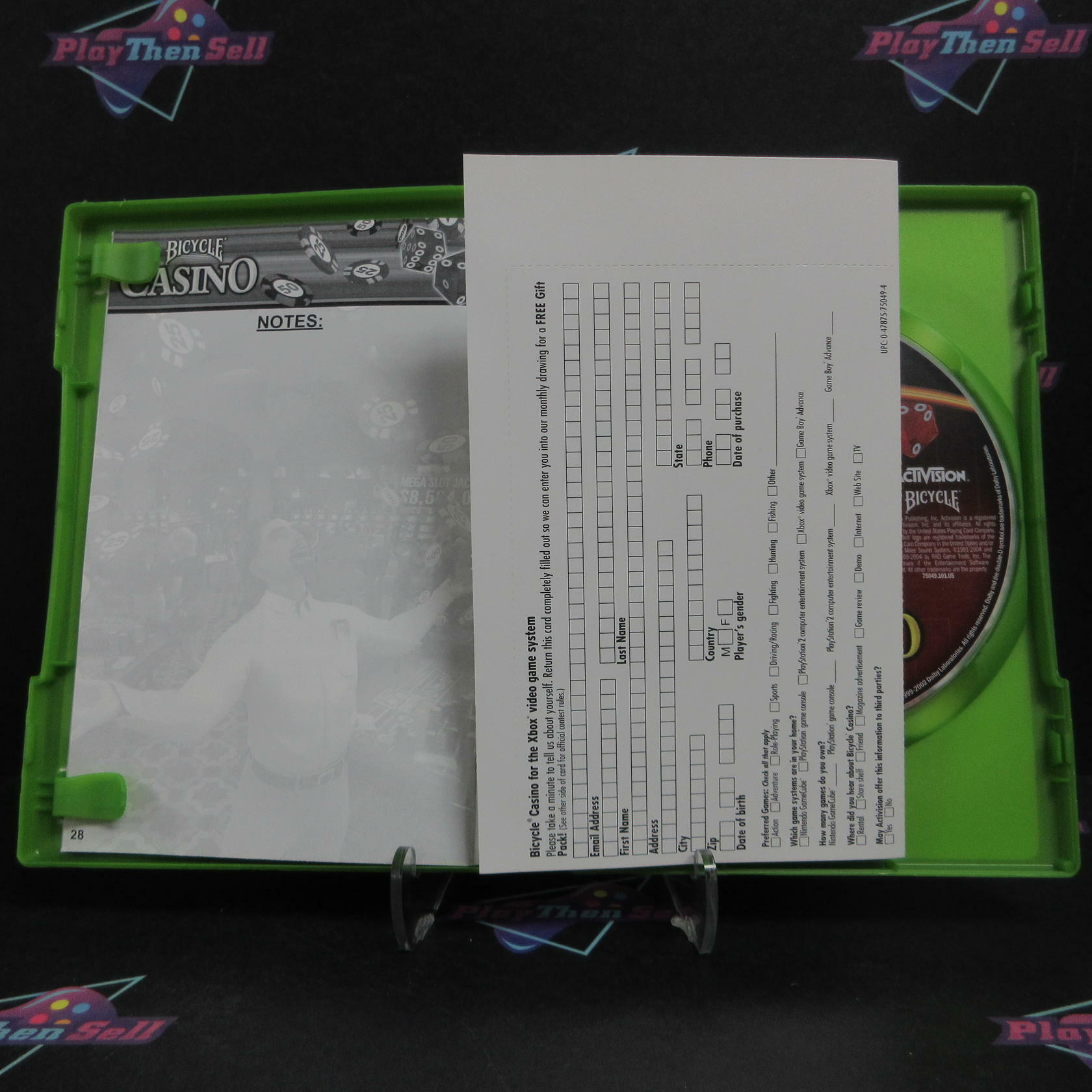 Bicycle Casino 2005 Xbox + Reg Card Complete - Excellent