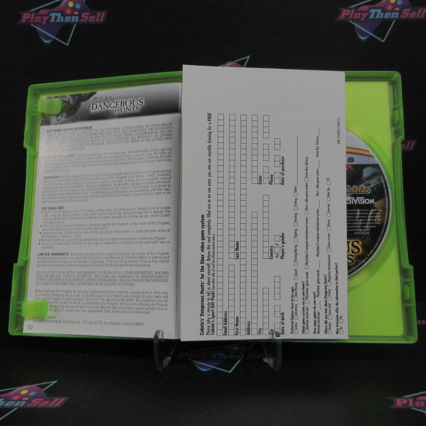 Cabela's Dangerous Hunts Xbox Platinum Hits + Reg Card Complete - Excellent