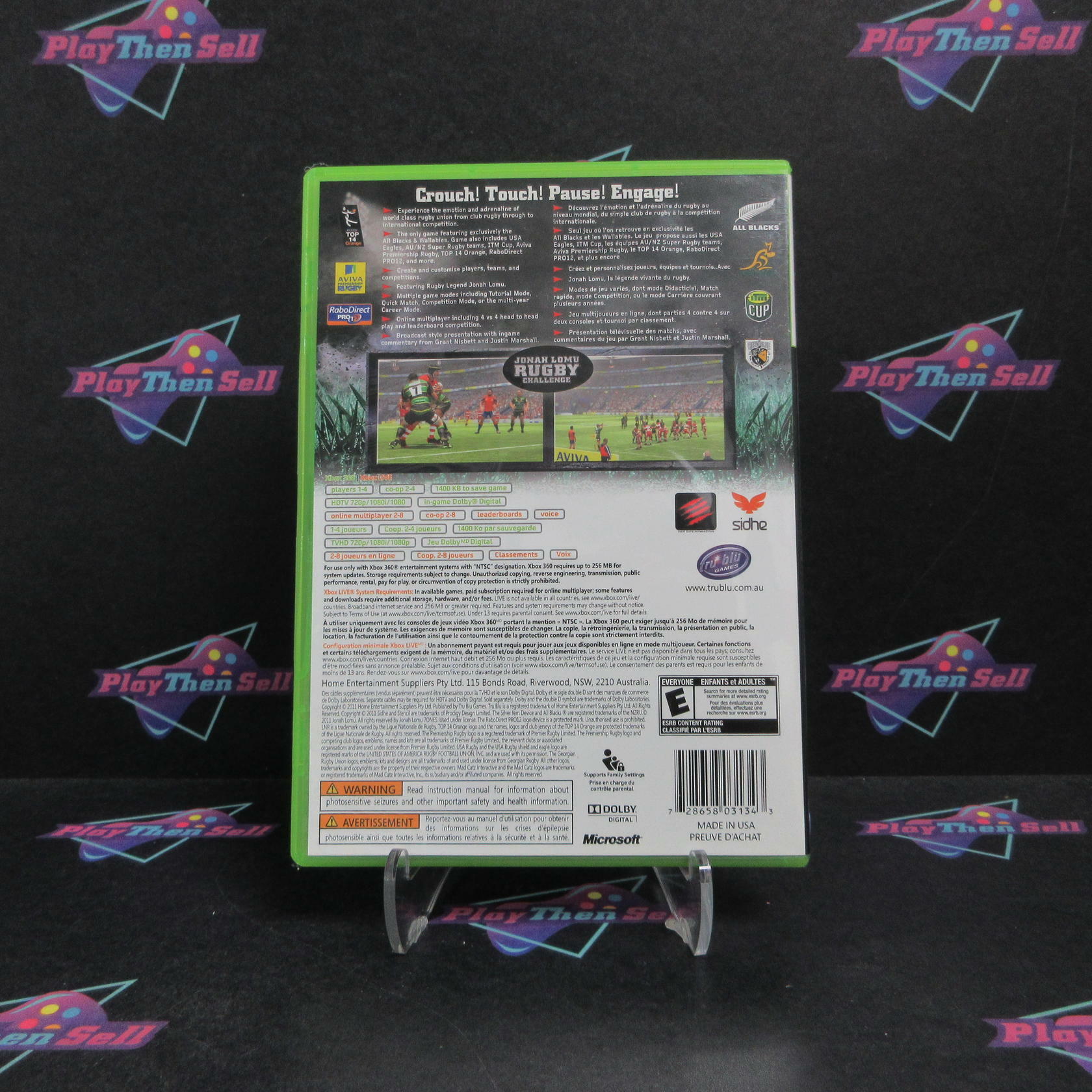Jonah Lomu Rugby Challenge Xbox 360 Complete - Excellent