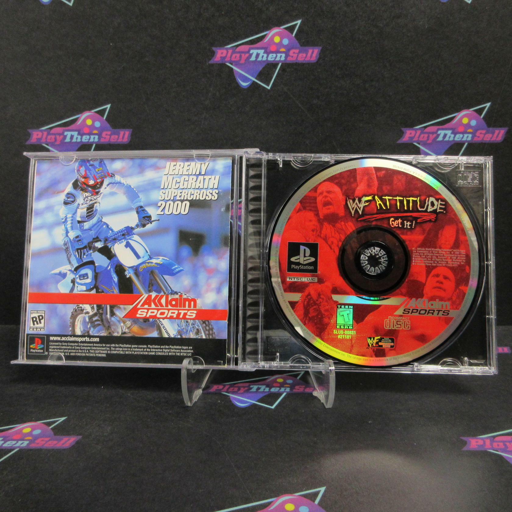 WWF Attitude PS1 PlayStation 1 + Reg Card Complete - Refurbished