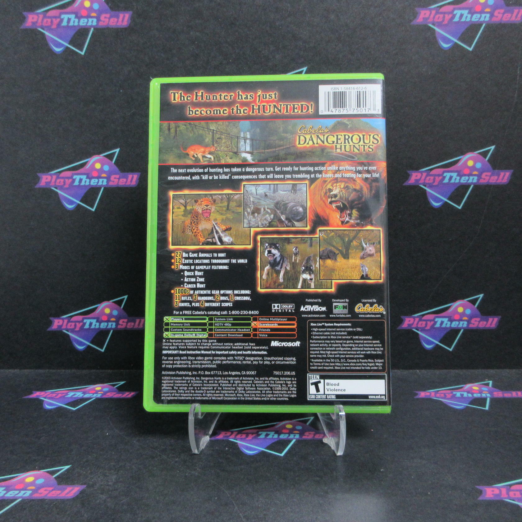 Cabela's Dangerous Hunts Xbox Platinum Hits + Reg Card Complete - Refurbished