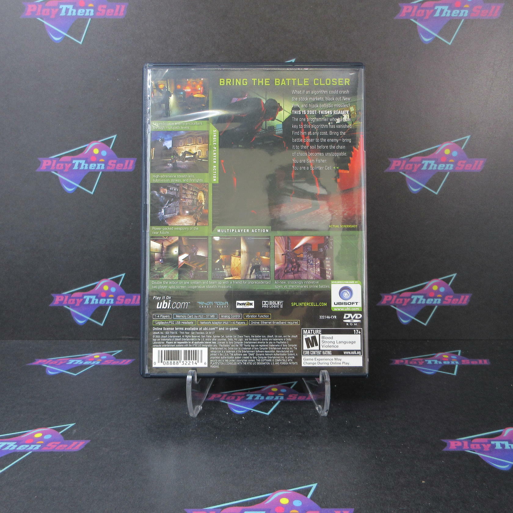 Tom Clancy's Splinter Cell Chaos Theory PS2 + Reg Card Complete - Very Good