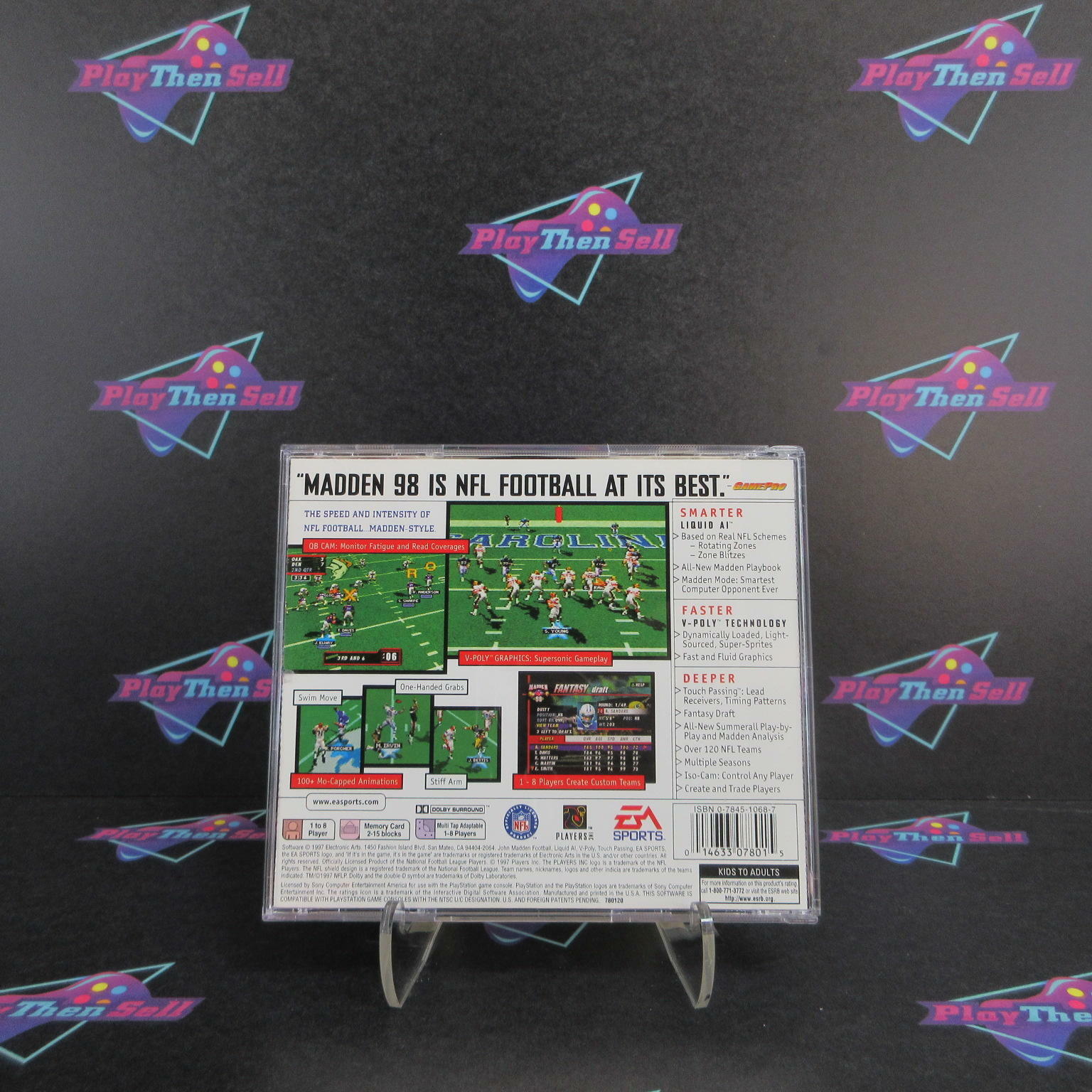 Madden 98 Football PS1 PlayStation 1 Complete - Very Good