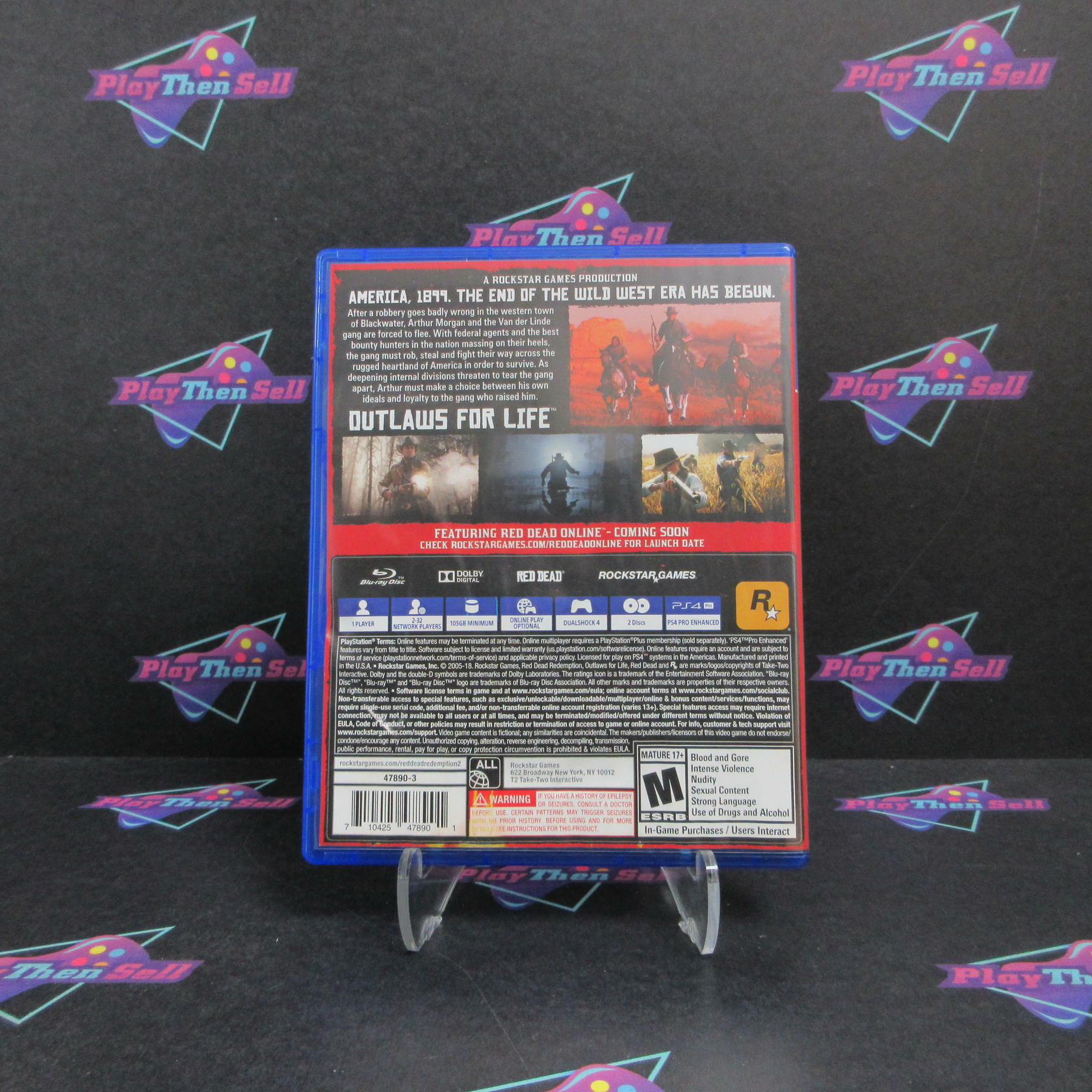 Red Dead Redemption 2 PS4 PlayStation 4 + Map Complete - Very Good