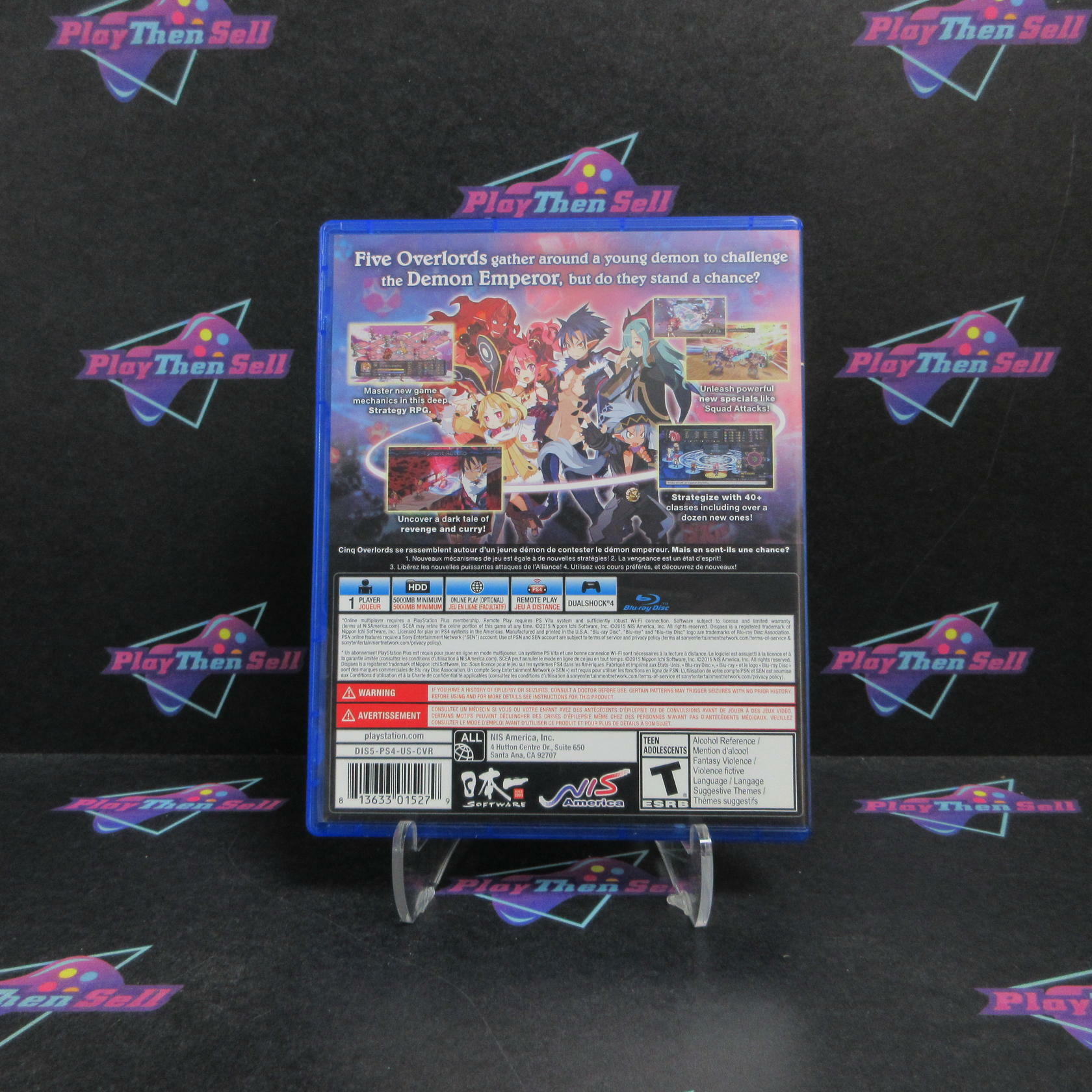 Disgaea 5 Alliance of Vengeance PS4 PlayStation 4 Complete - Refurbished