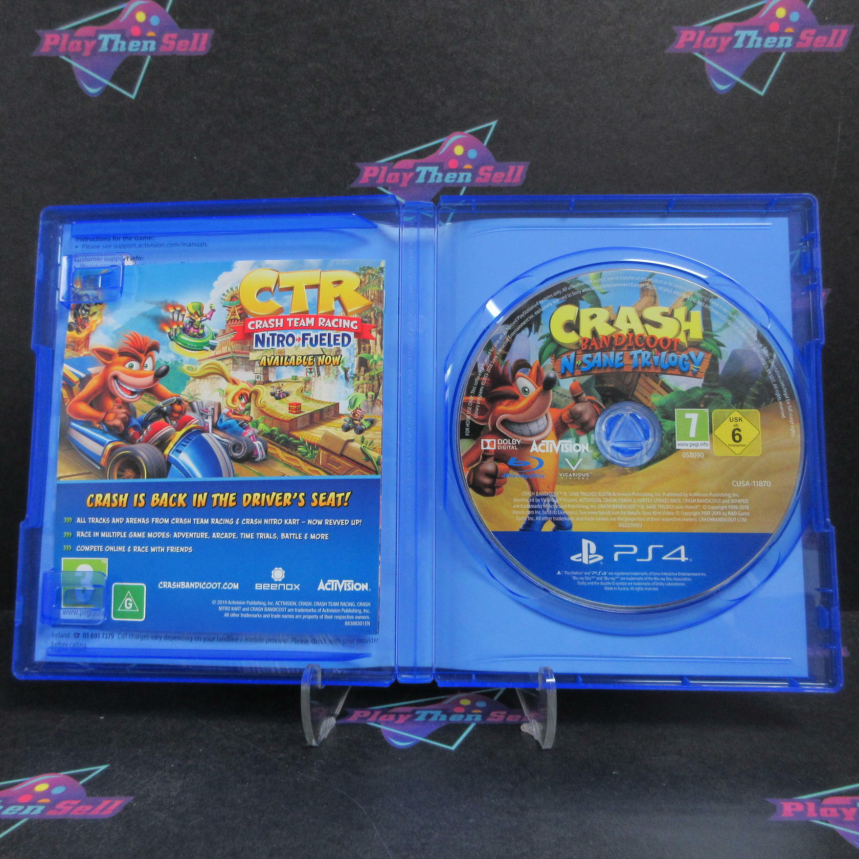 Crash Bandicoot N Sane Trilogy PS4 PlayStation 4 PAL - Like New