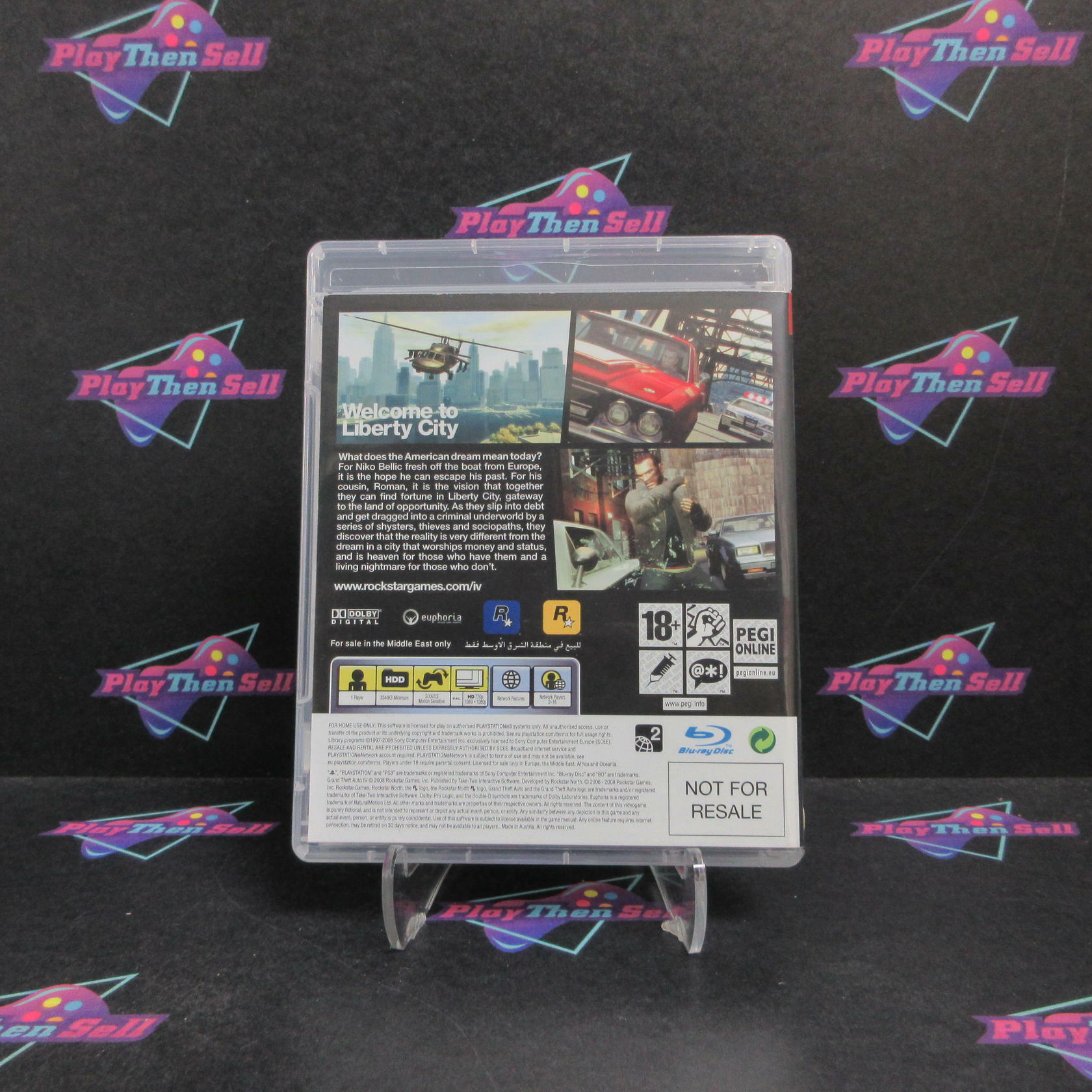 Grand Theft Auto IV PS3 PlayStation 3 PAL Middle East Version + Map - Like New
