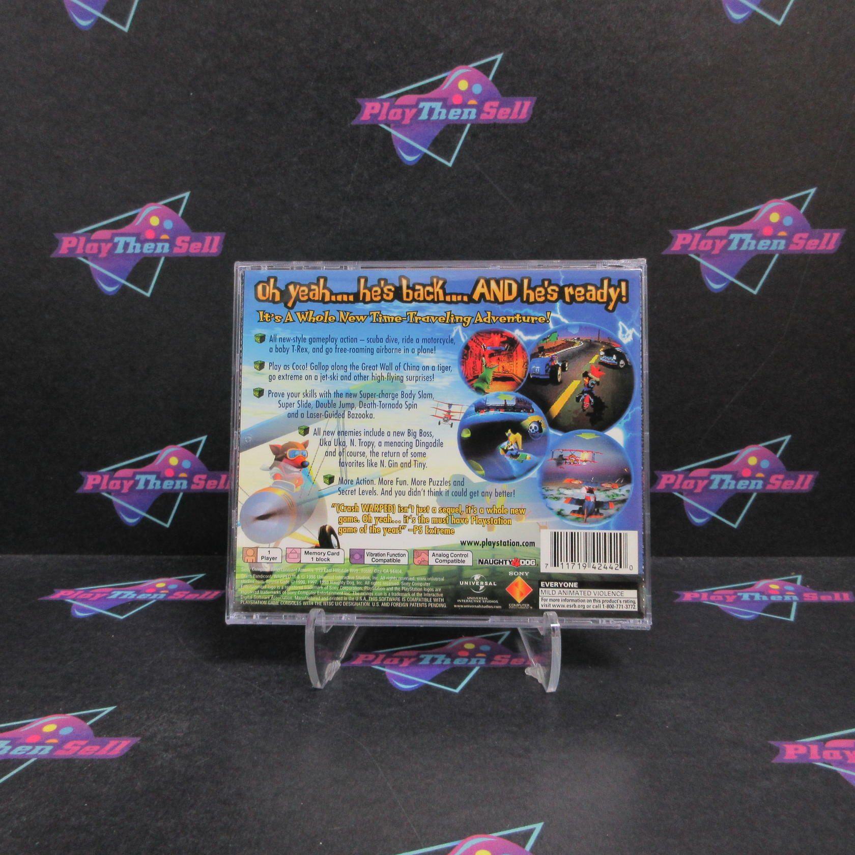 Crash Bandicoot 3 Warped PS1 PlayStation 1 - Very Good