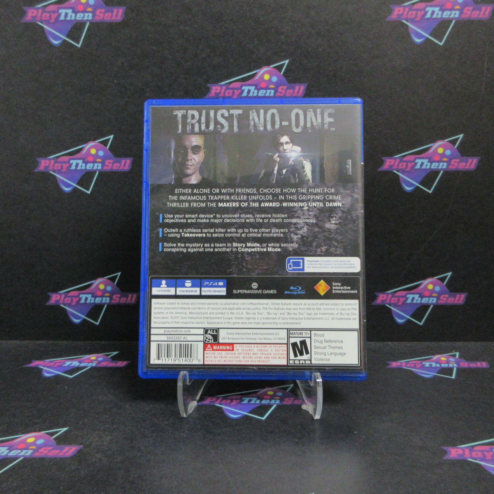 Hidden Agenda PS4 PlayStation 4 Complete - Refurbished