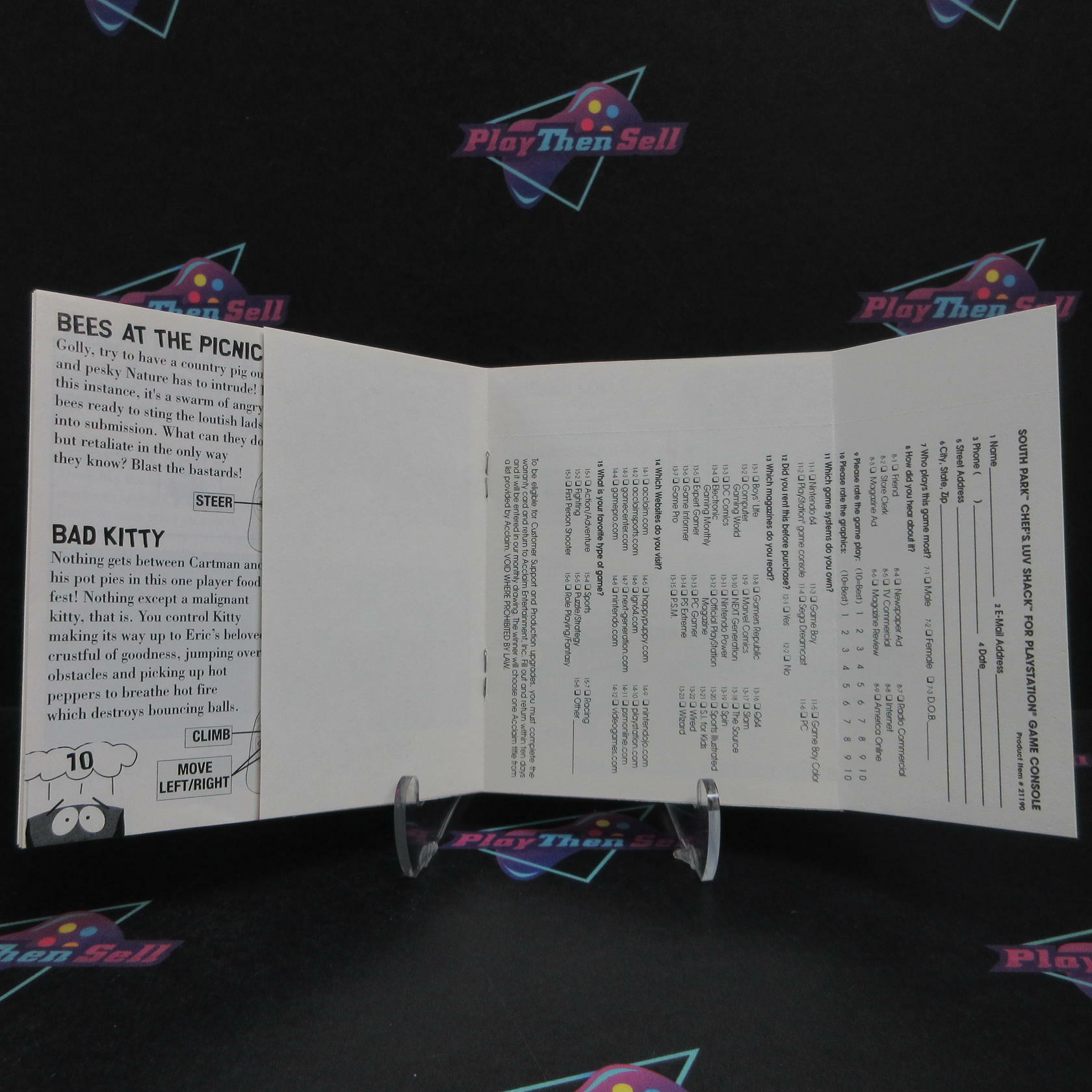 South Park Chefs Luv Shack PS1 PlayStation 1 + Reg Card Complete - Refurbished