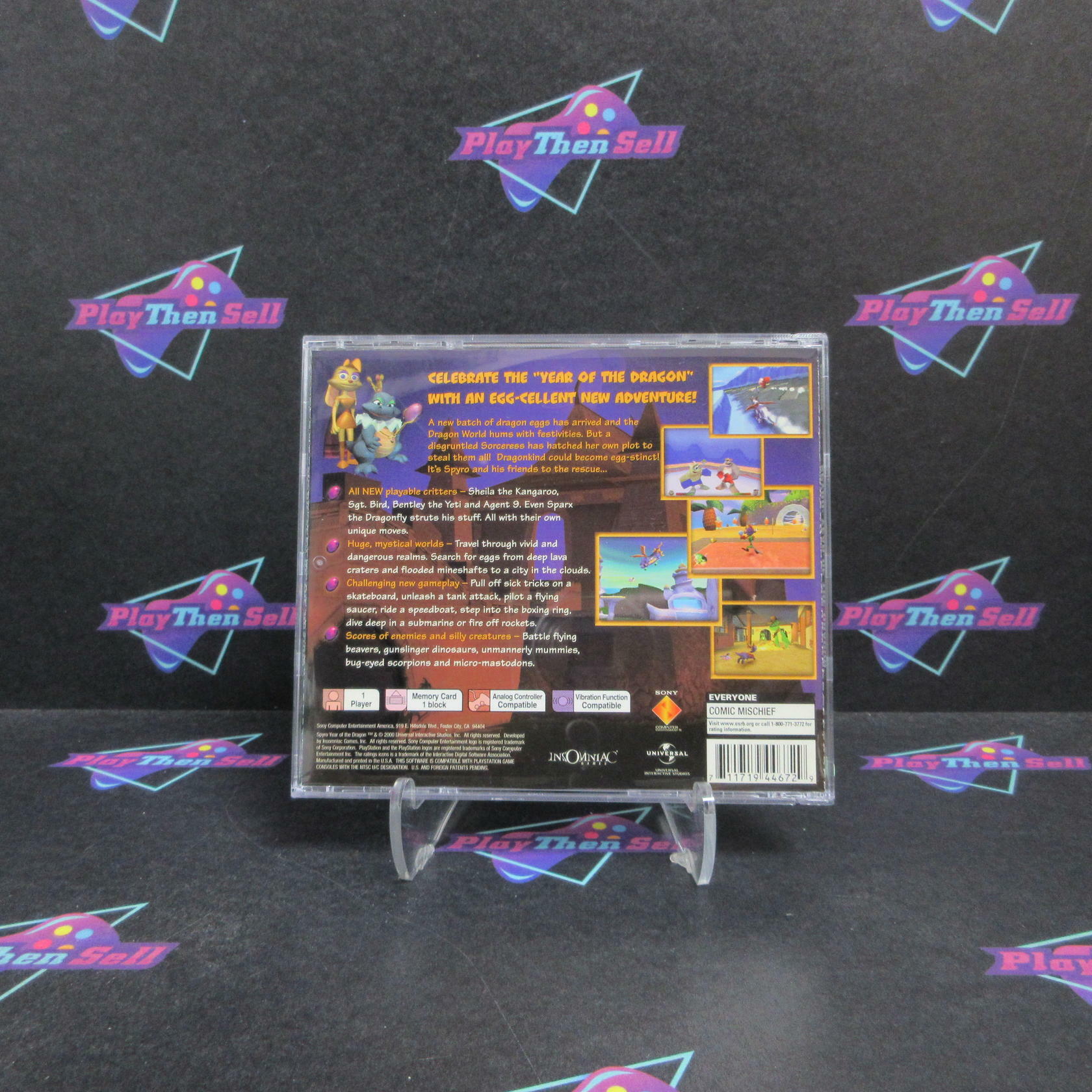 Spyro Year of the Dragon PS1 PlayStation 1 - Very Good