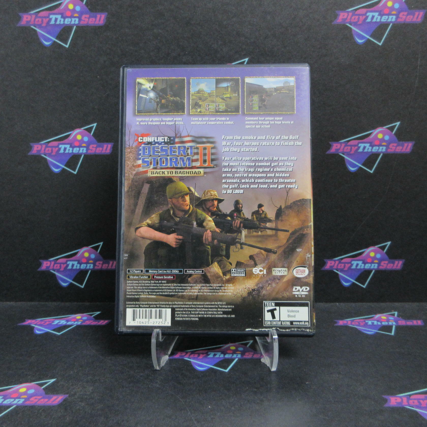 Conflict Desert Storm II Back to Baghdad PS2 + Reg Card Complete - Very Good