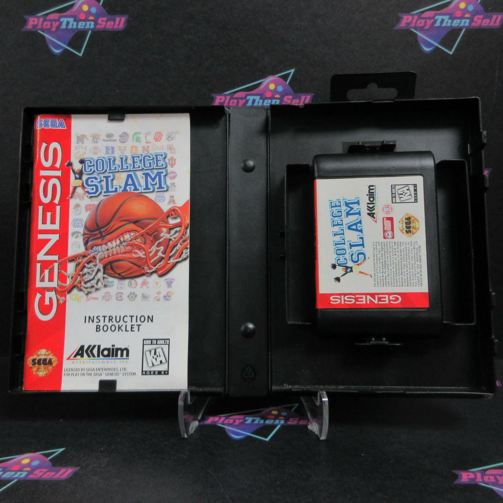 College Slam Sega Genesis + Reg Card Complete - Refurbished