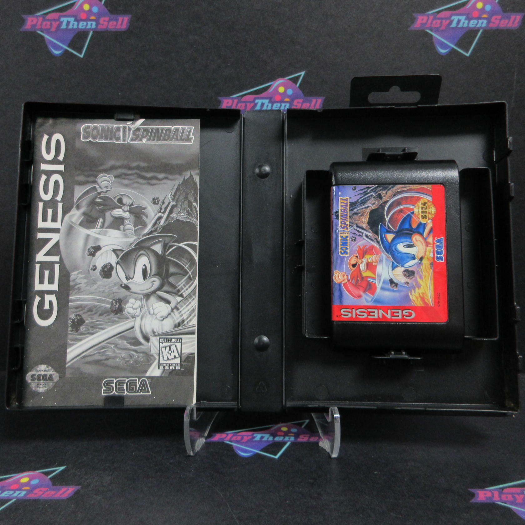 Sonic the Hedgehog Spinball Sega Genesis + Reg Card Complete - Refurbished
