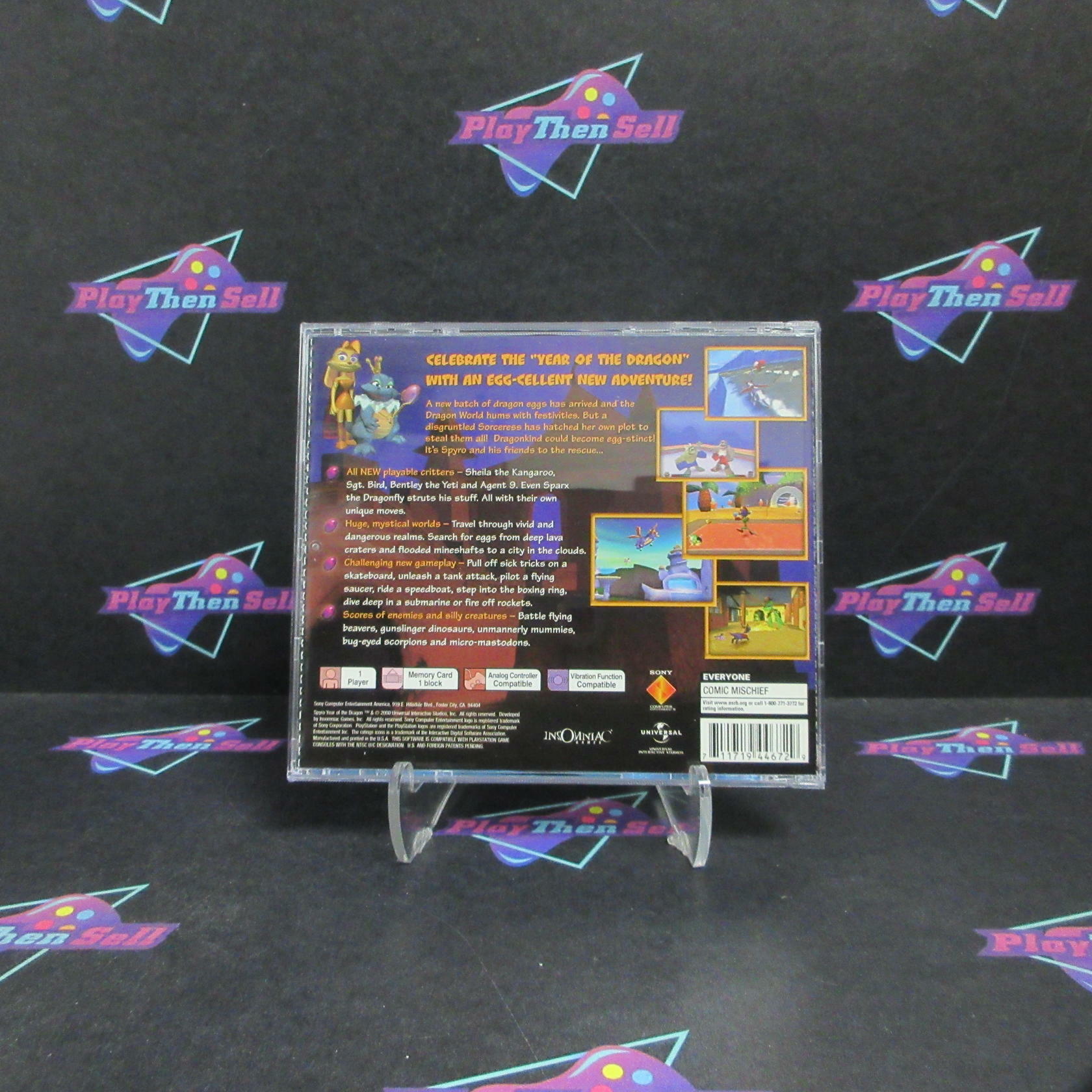 Spyro Year of the Dragon PS1 PlayStation 1 Complete - Very Good