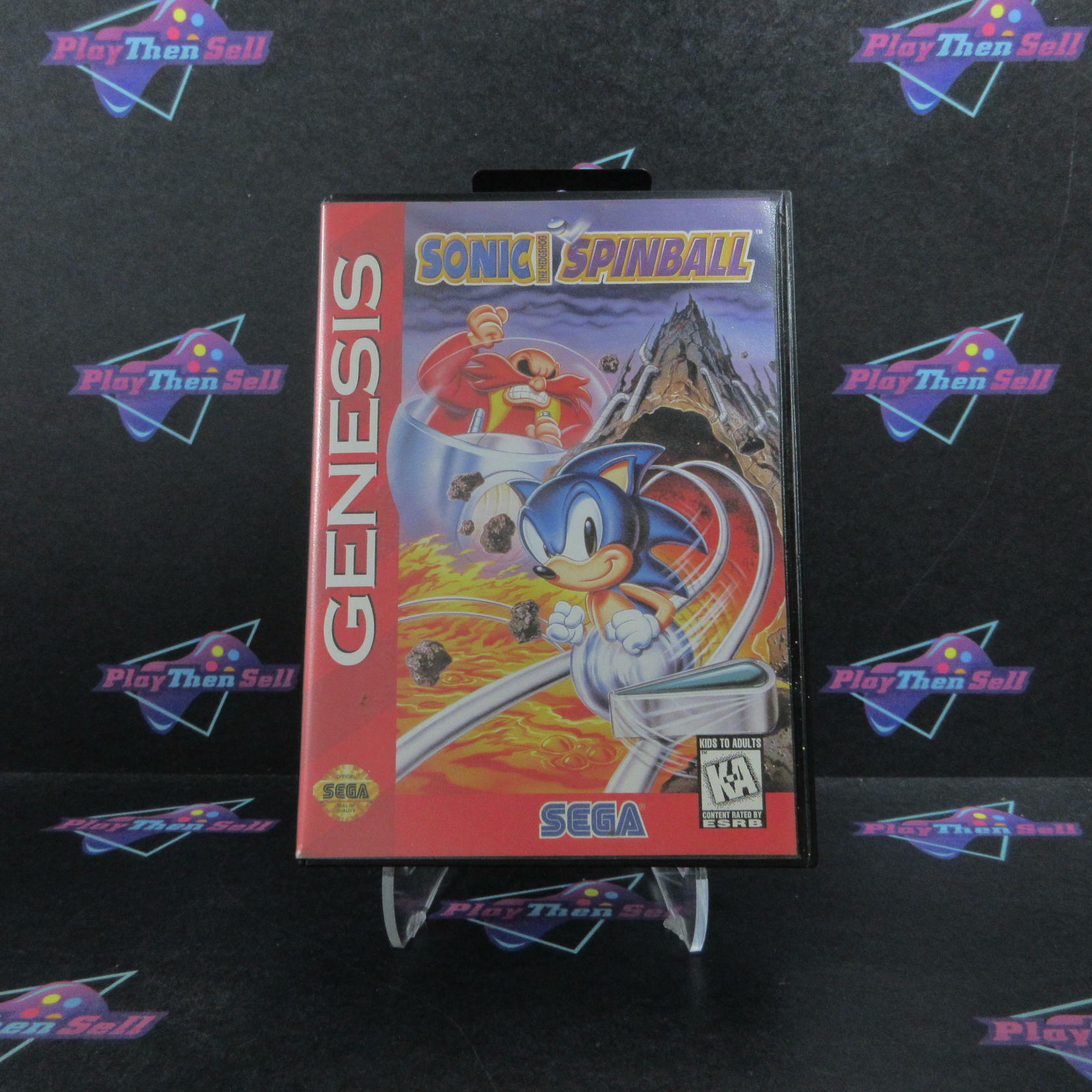 Sonic the Hedgehog Spinball Sega Genesis + Reg Card Complete - Refurbished