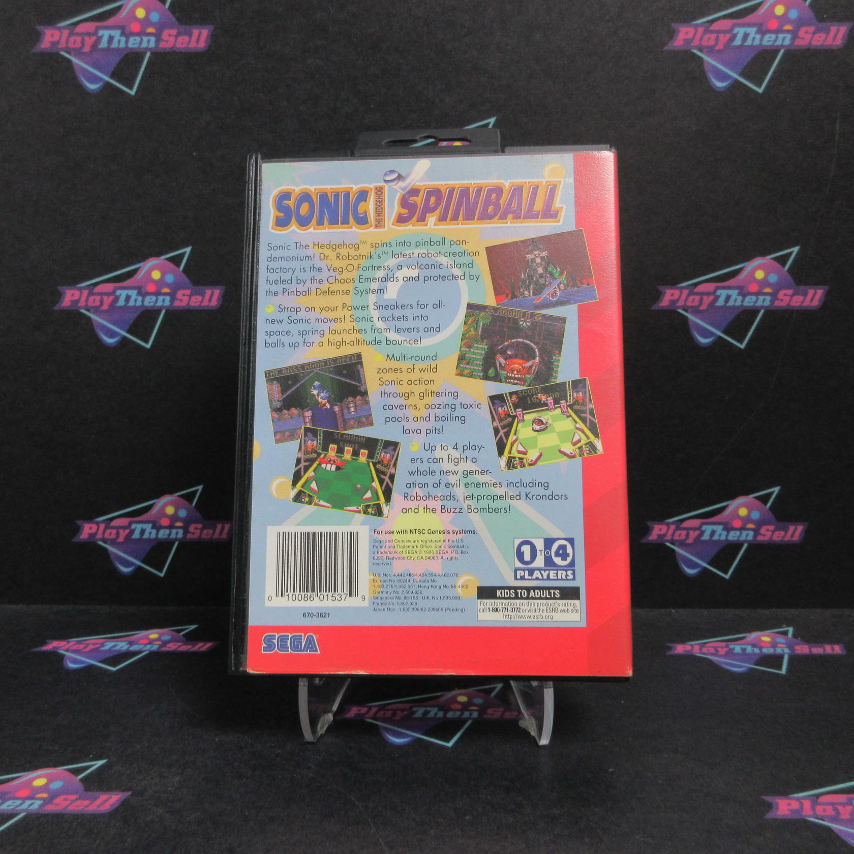 Sonic the Hedgehog Spinball Sega Genesis + Reg Card Complete - Refurbished