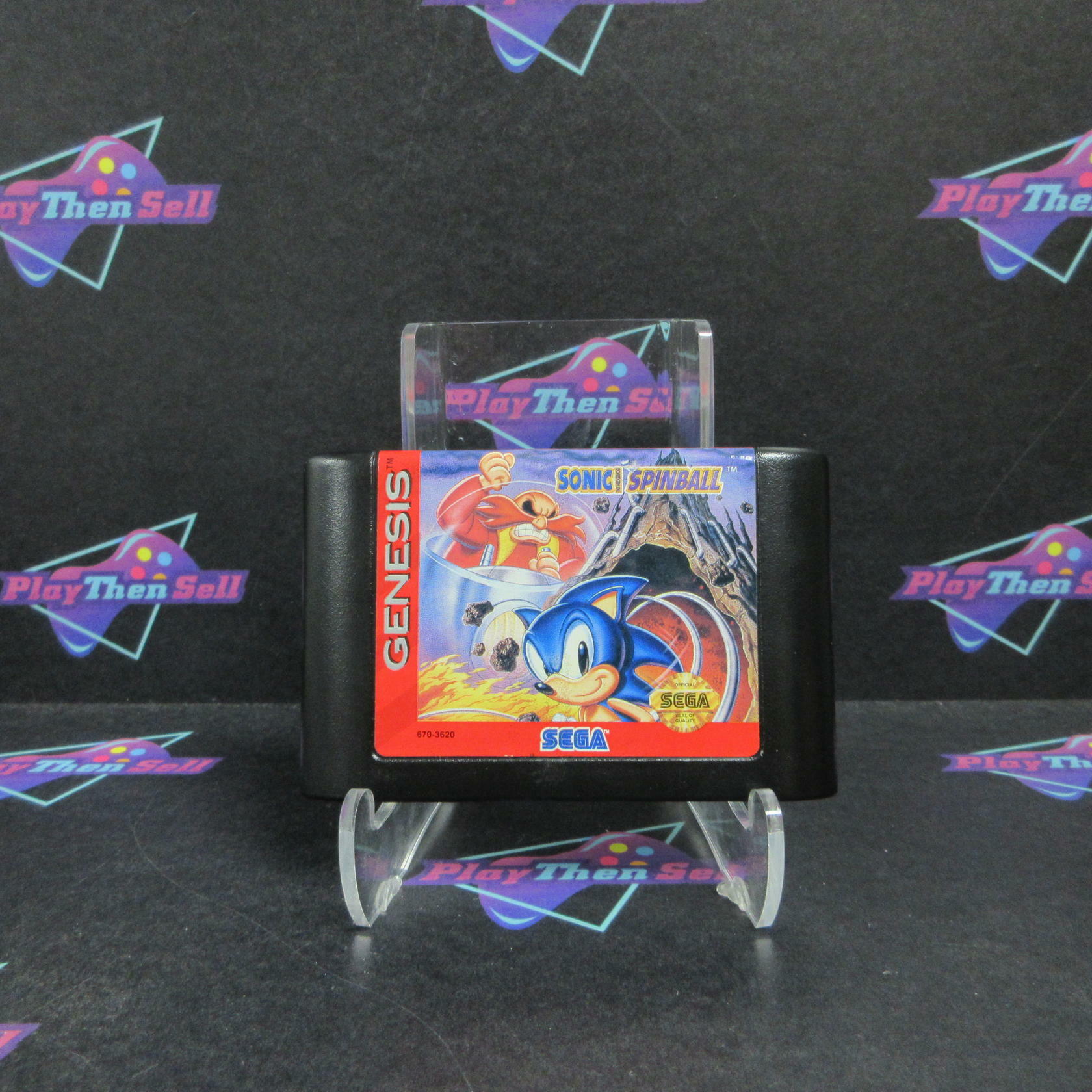 Sonic the Hedgehog Spinball Sega Genesis + Reg Card Complete - Refurbished