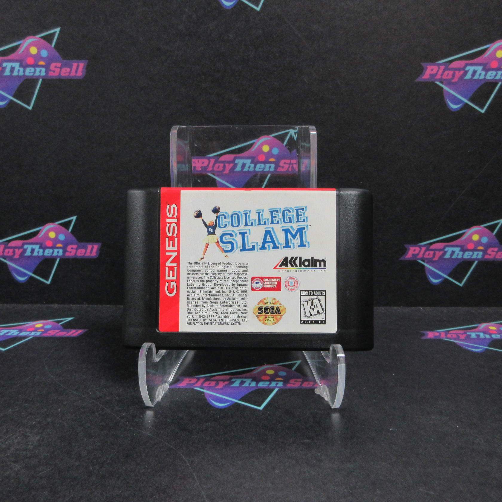 College Slam Sega Genesis + Reg Card Complete - Refurbished