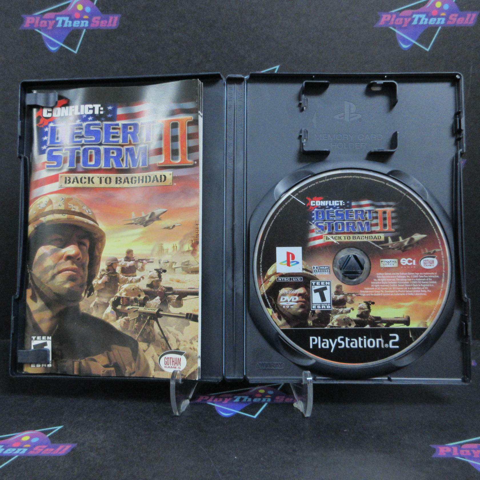 Conflict Desert Storm II Back to Baghdad PS2 + Reg Card Complete - Very Good