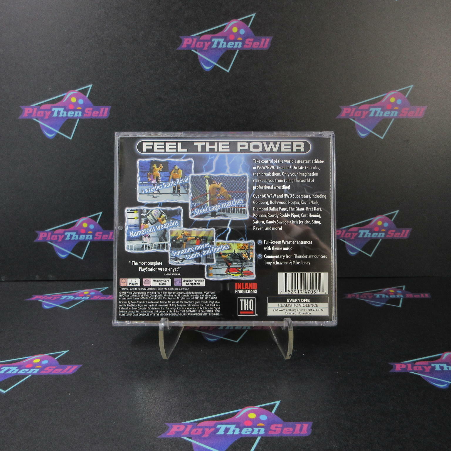 WCW NWO Thunder PS1 PlayStation 1 + Reg Card Complete - Refurbished