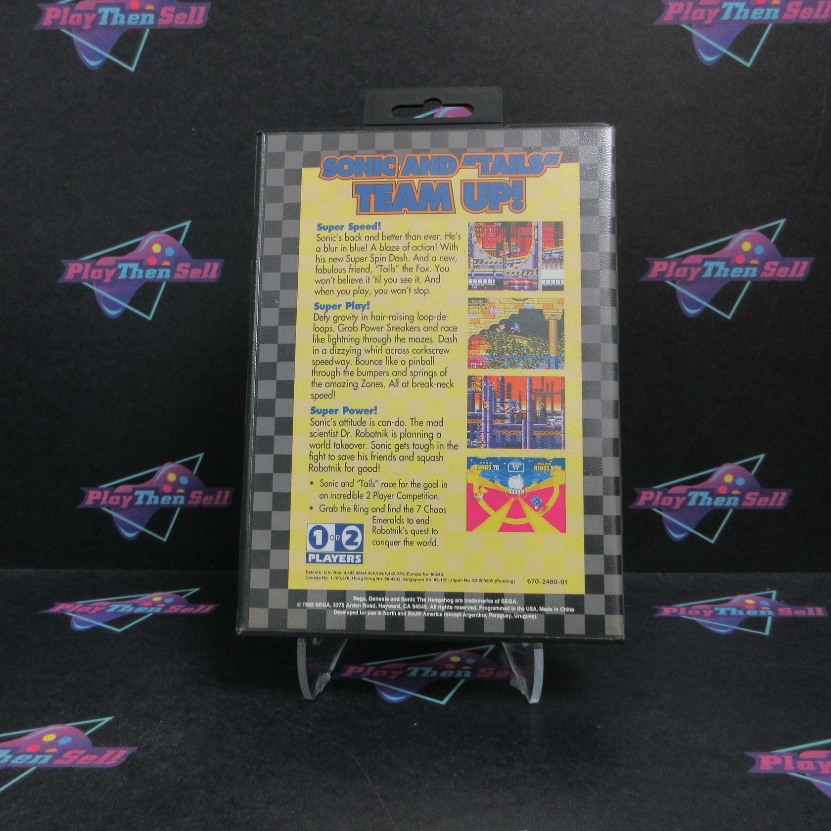 Sonic the Hedgehog 2 Not For Resale Art Sega Genesis Complete - Very Good