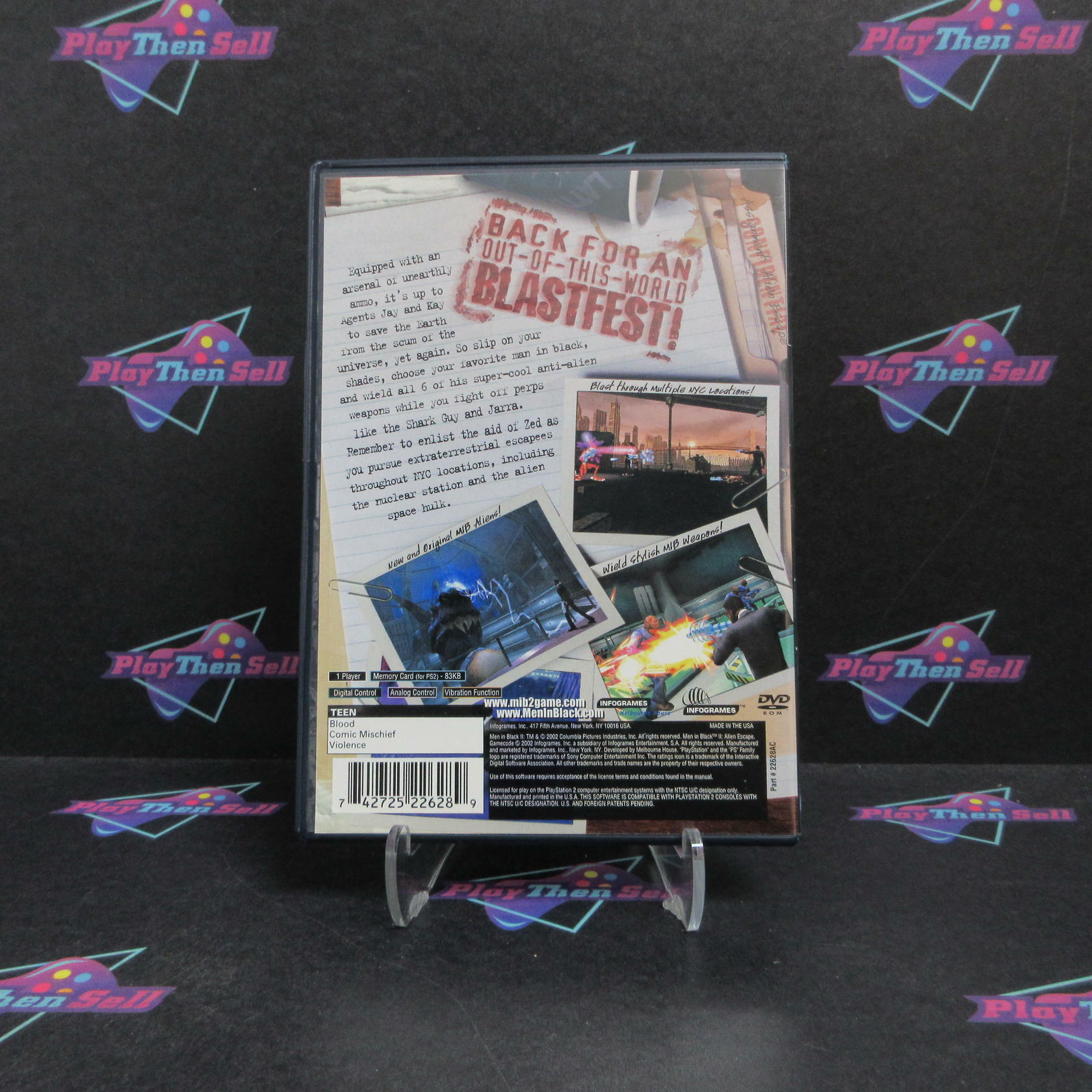 Men in Black II Alien Escape PS2 PlayStation 2 Complete - Excellent
