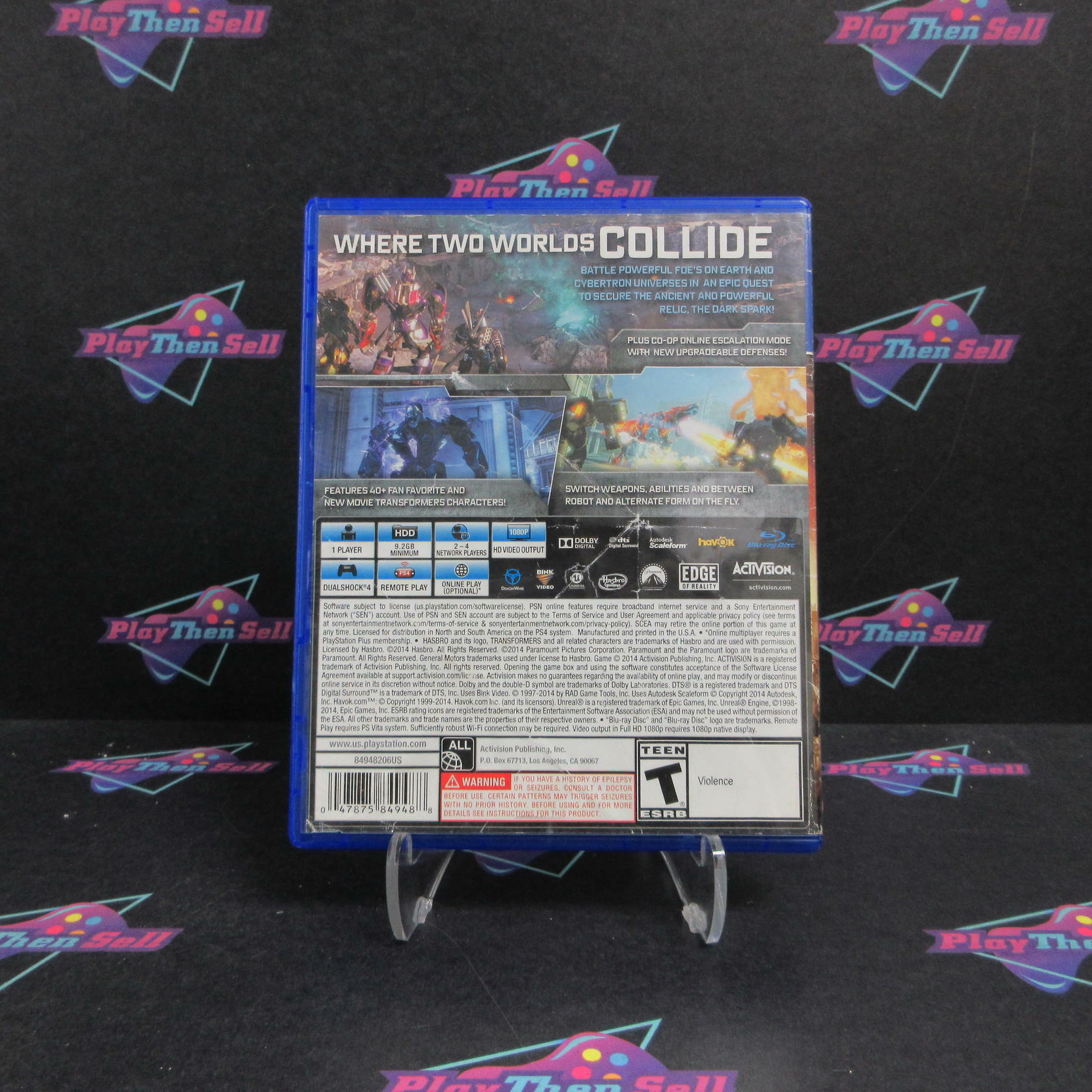 Transformers Rise of the Dark Spark PS4 PlayStation 4 Complete - Very Good