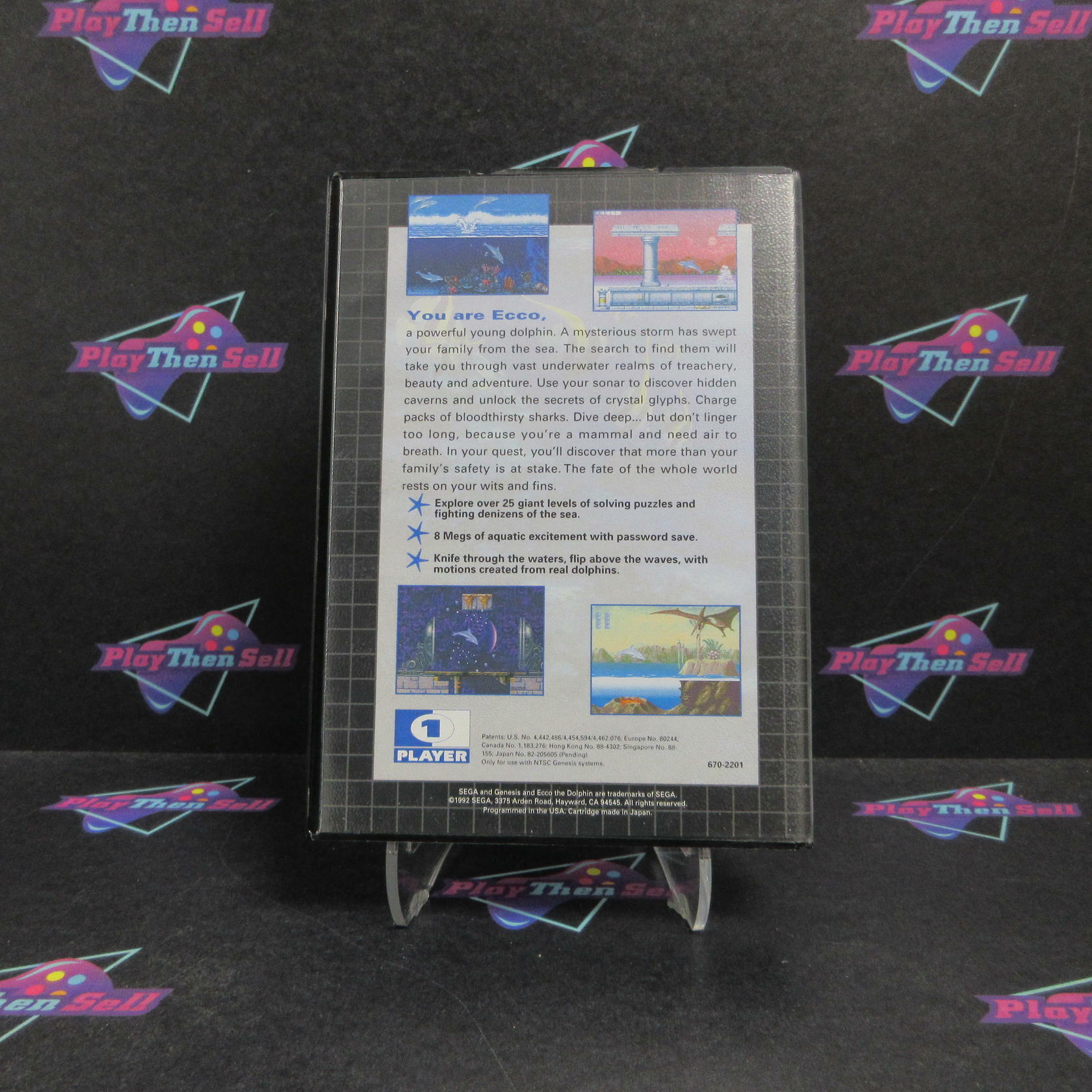 Ecco the Dolphin Sega Genesis Boxed Complete - Very Good