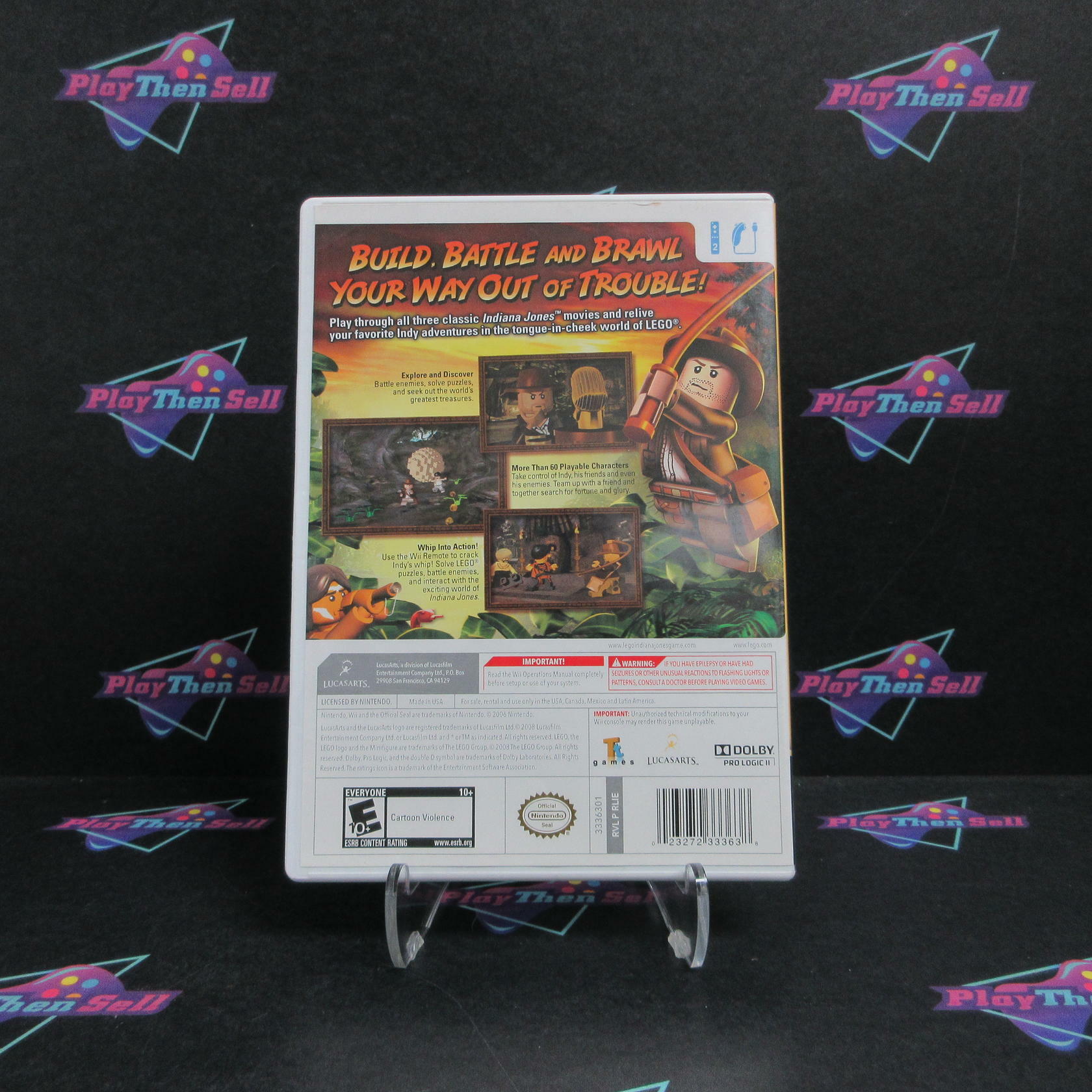 Lego Indiana Jones Original Adventures Nintendo Wii CIB - Very Good