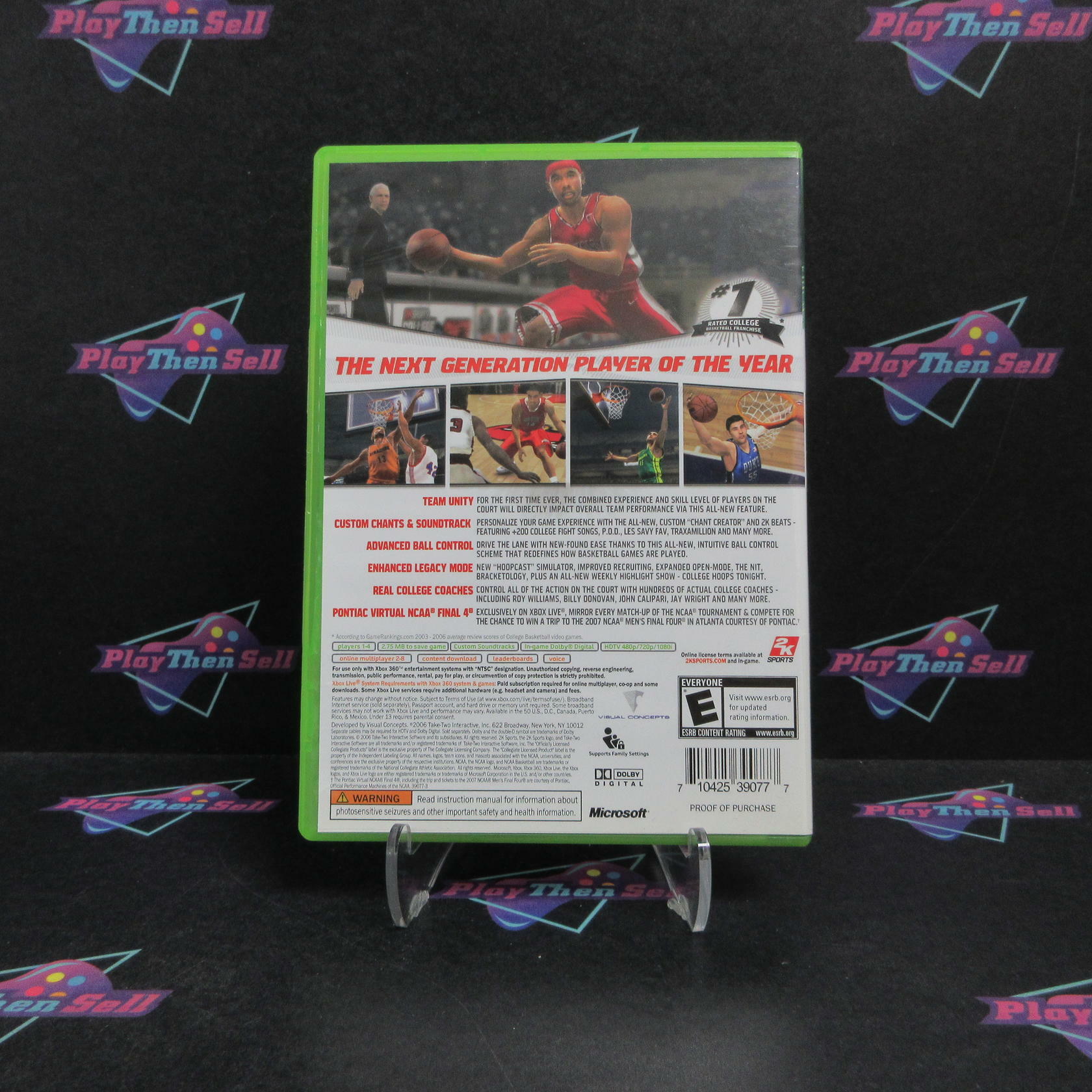 College Hoops NCAA 2K7 Xbox 360 Complete - Very Good
