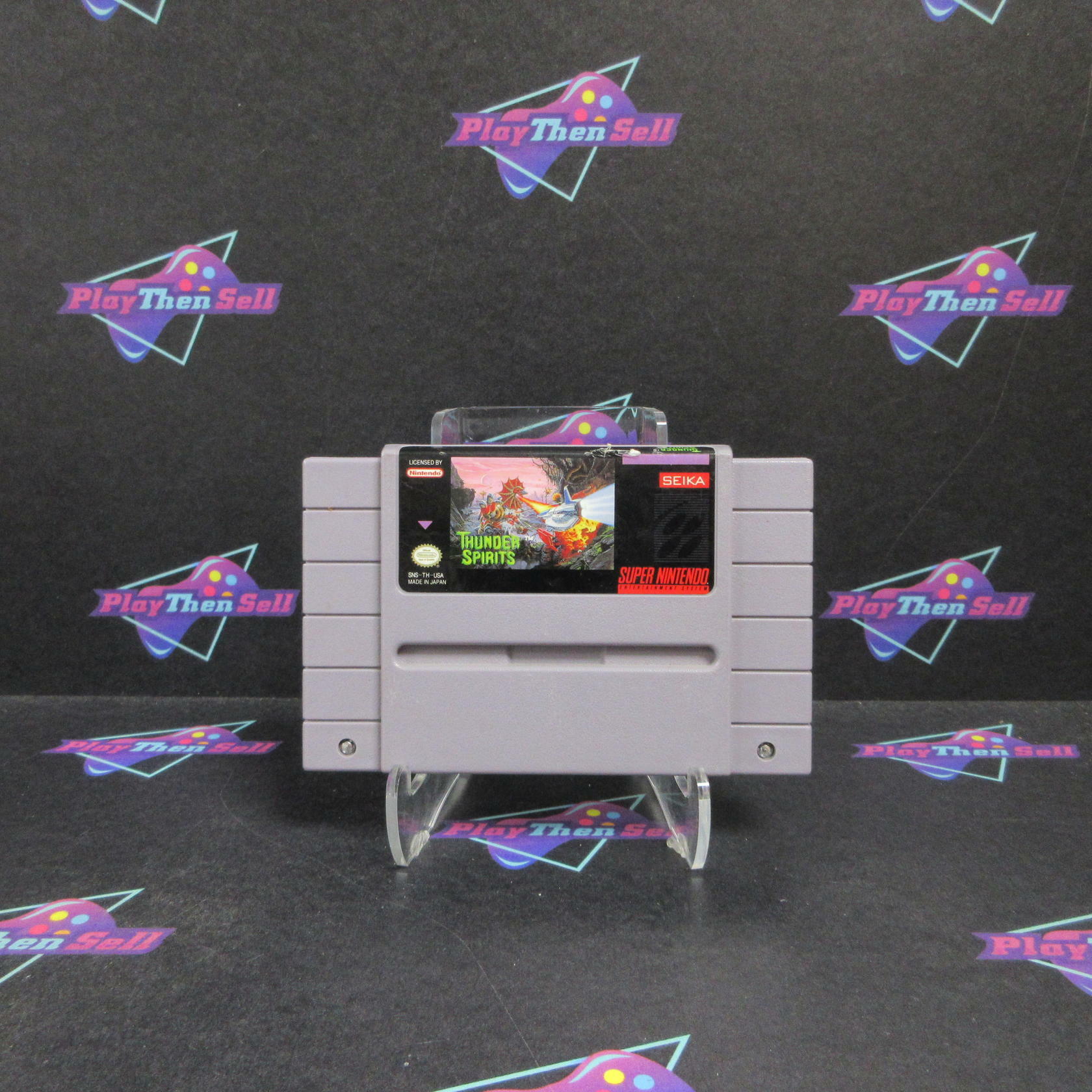 Thunder Spirits Super Nintendo SNES Cartridge / Tested - Very Good