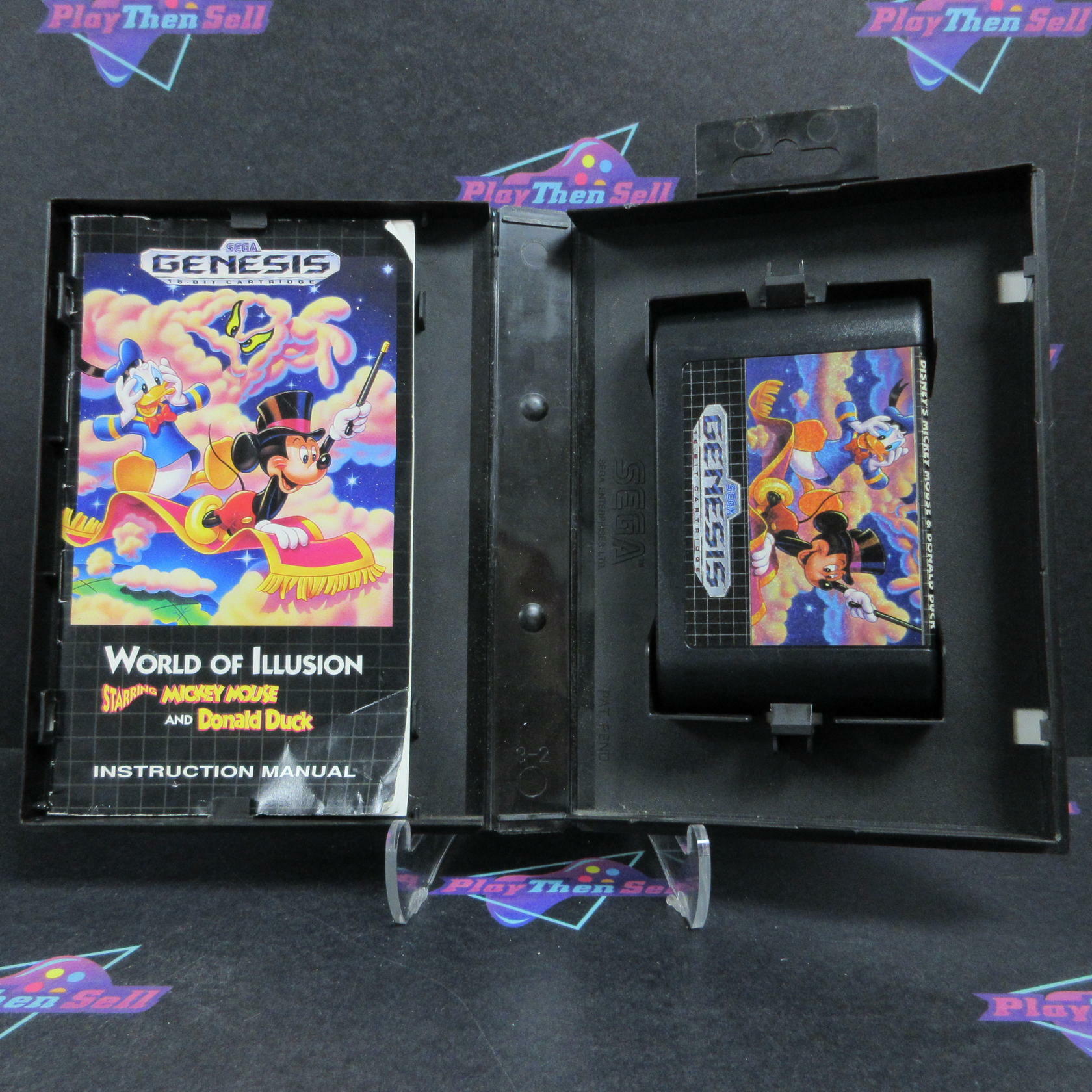 World of Illusion Disney Mickey Mouse & Donald Duck Sega Genesis CIB - Very Good