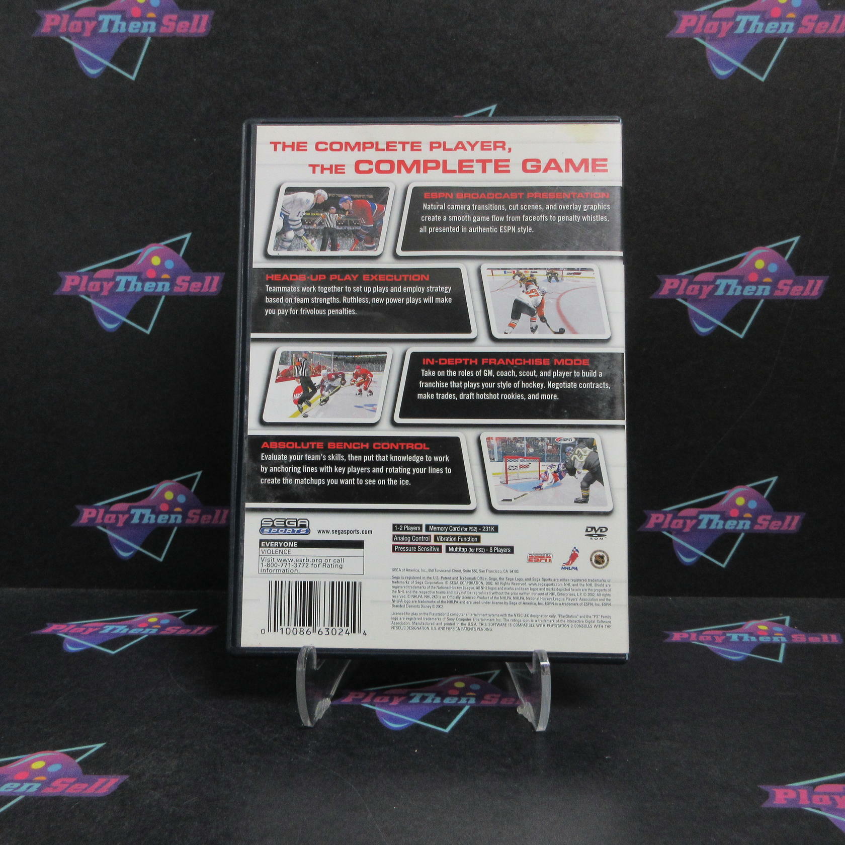 Sega Sports NHL 2K3 PS2 PlayStation 2 - Very Good