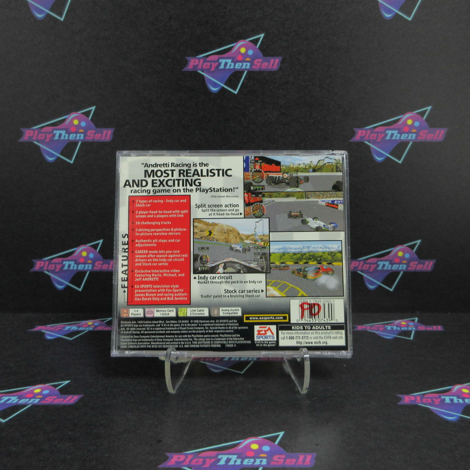 Andretti Racing PS1 PlayStation 1 Complete - Refurbished