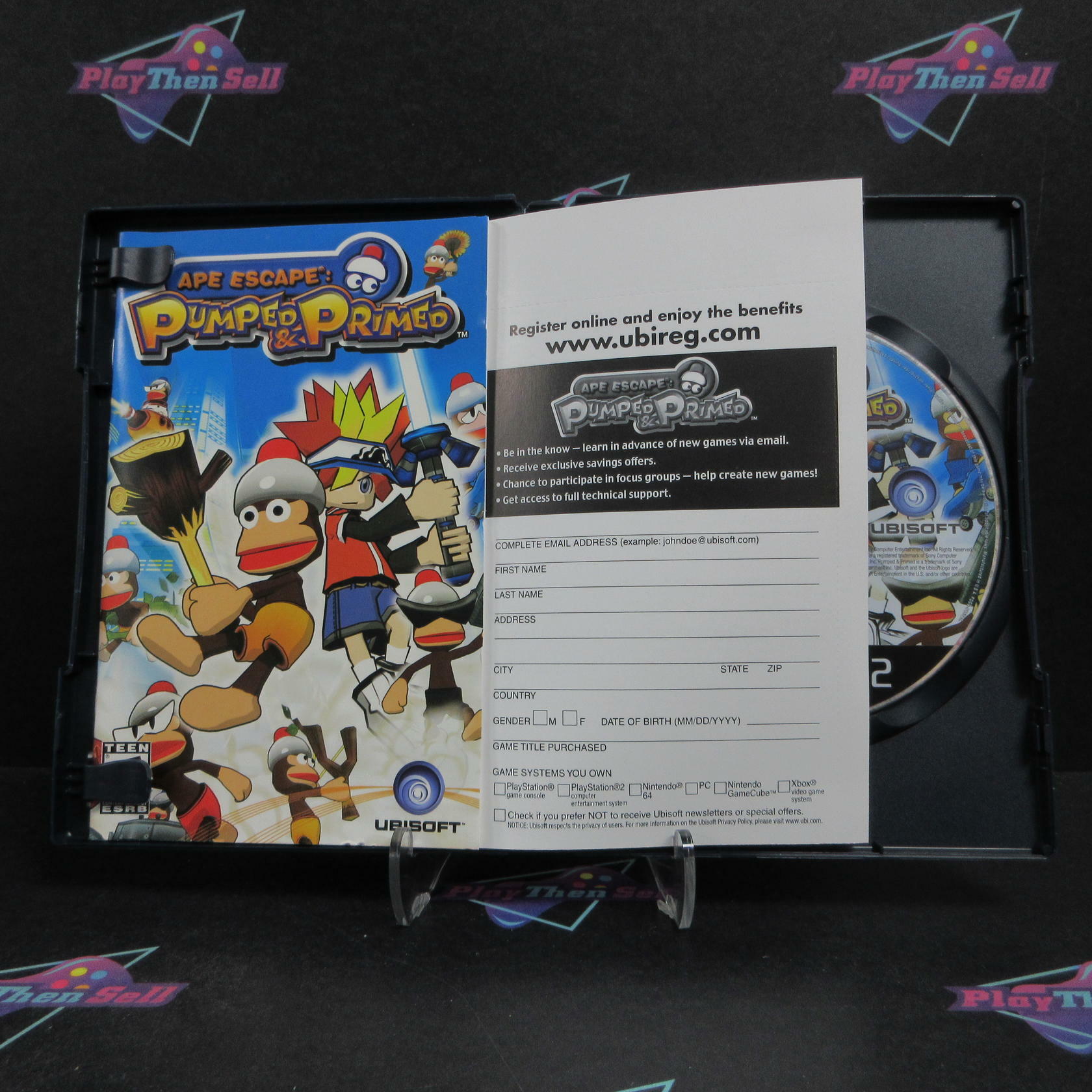 Ape Escape Pumped and Primed PS2 PlayStation 2 + Reg Card Complete - Excellent