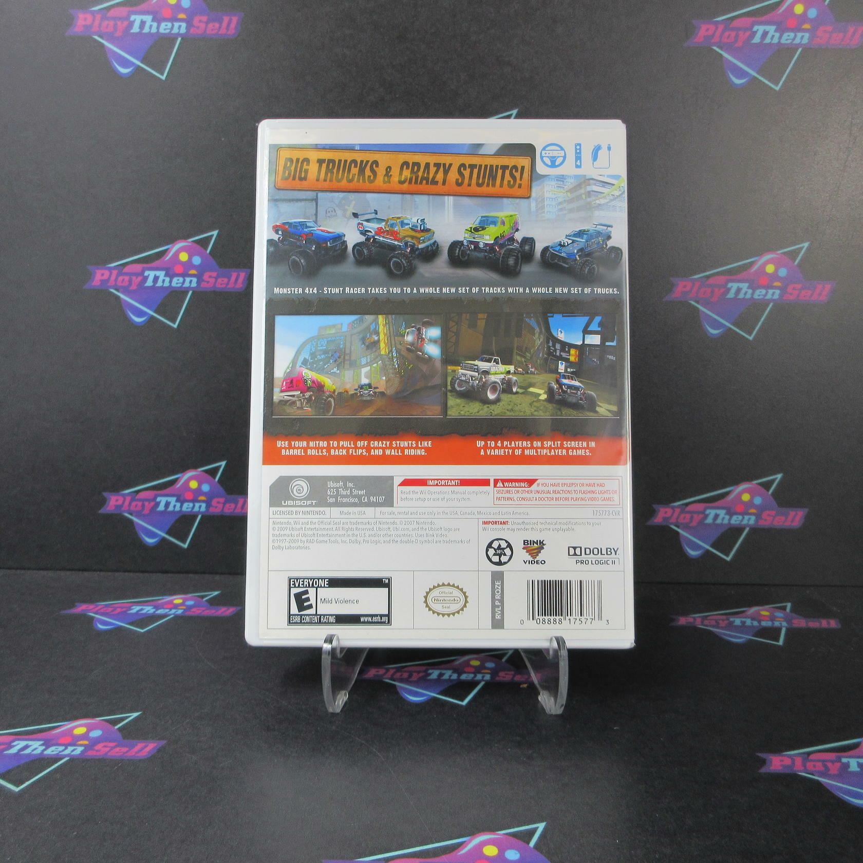 Monster 4x4 Stunt Racer Nintendo Wii Complete - Refurbished