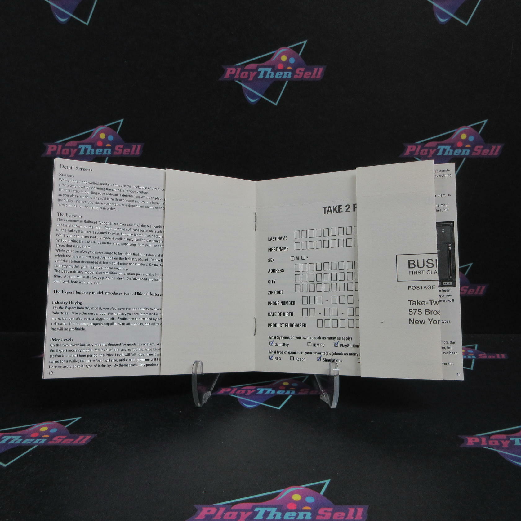 Railroad Tycoon II 2 PS1 PlayStation 1 + Reg Card Complete - Refurbished