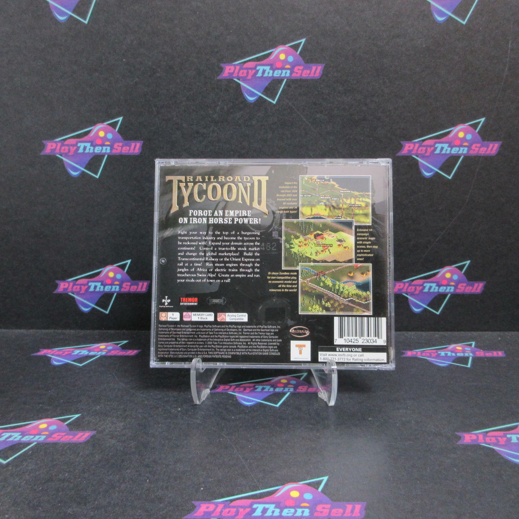 Railroad Tycoon II 2 PS1 PlayStation 1 + Reg Card Complete - Refurbished