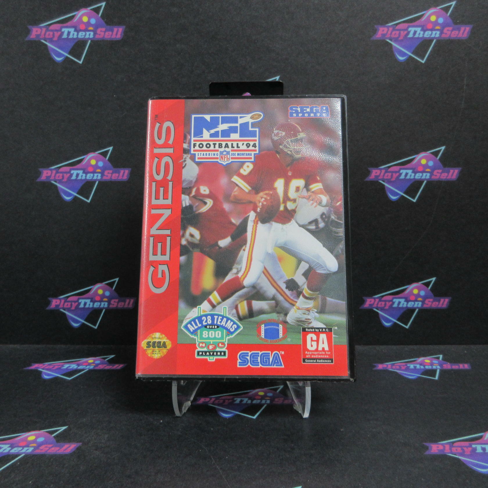 NFL Football '94 Starring Joe Montana Sega Genesis Complete - Refurbished