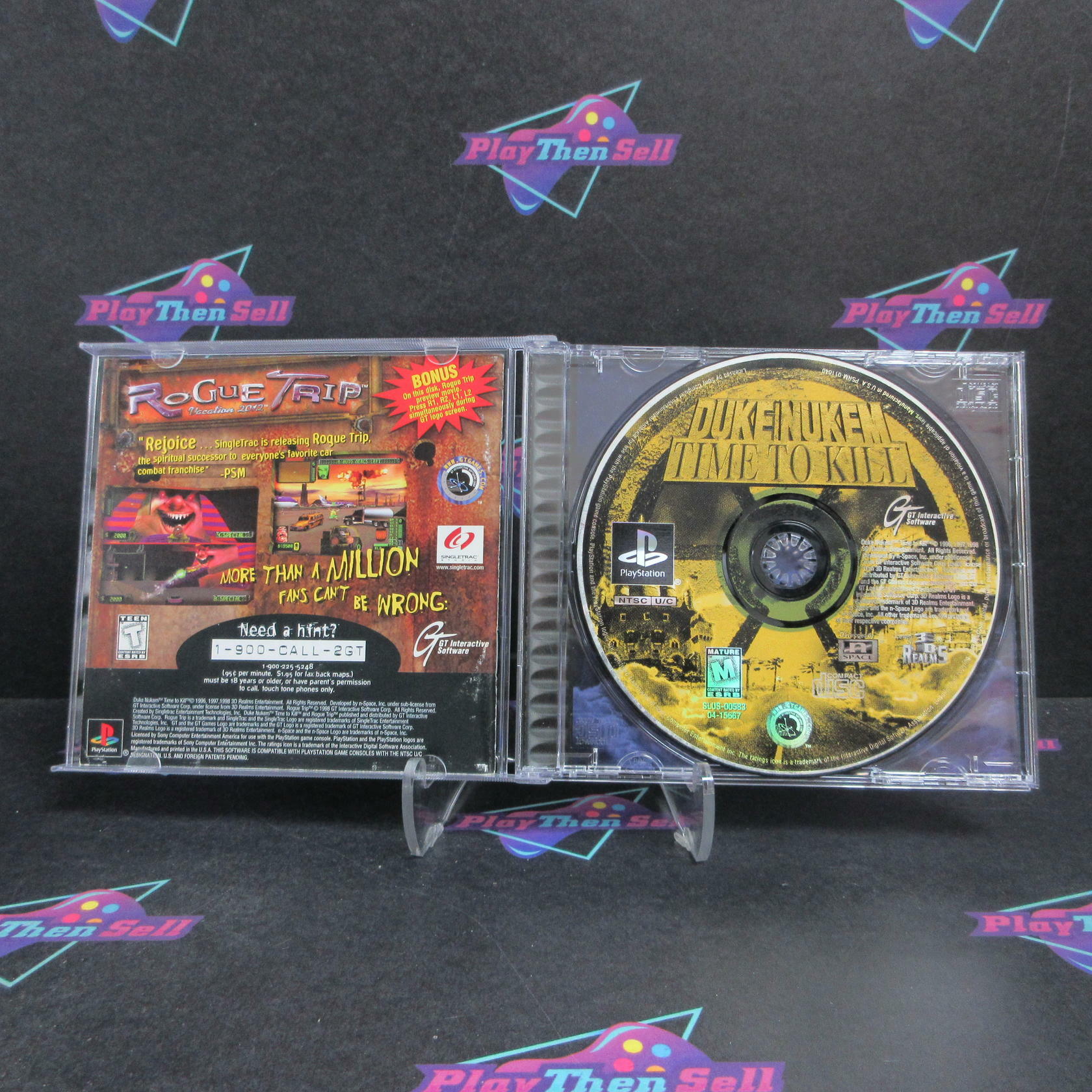 Duke Nukem Time To Kill PS1 PlayStation 1 + Reg Card Complete - Refurbished