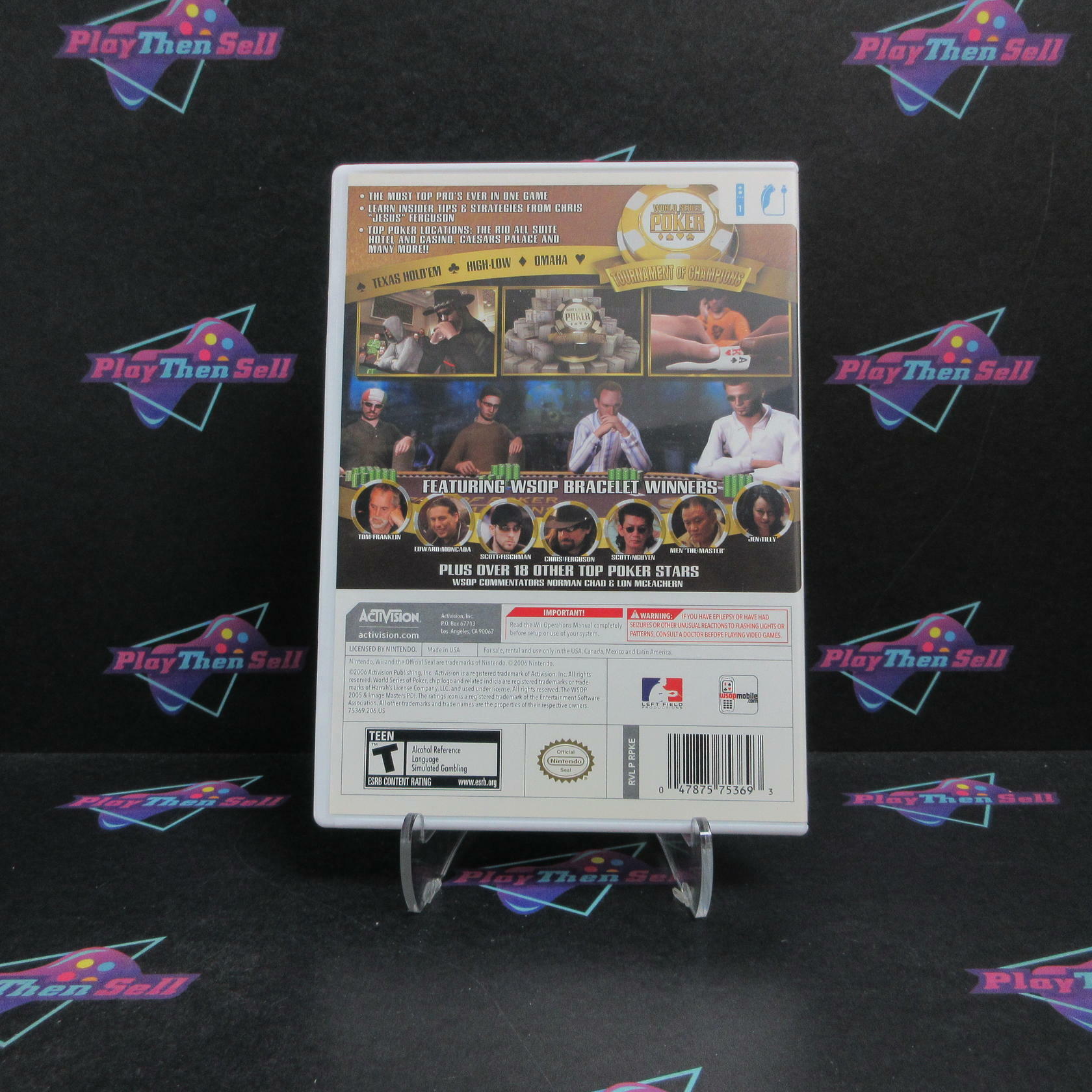 World Series of Poker Tournament Of Champions 2007 Nintendo Wii CIB - Refurbished