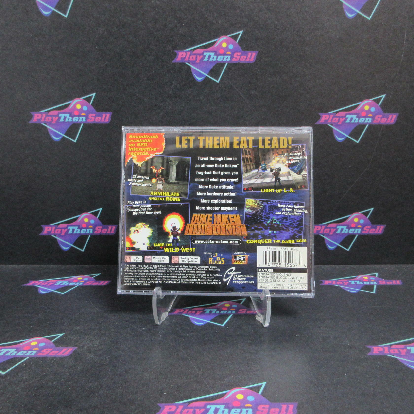 Duke Nukem Time To Kill PS1 PlayStation 1 + Reg Card Complete - Refurbished